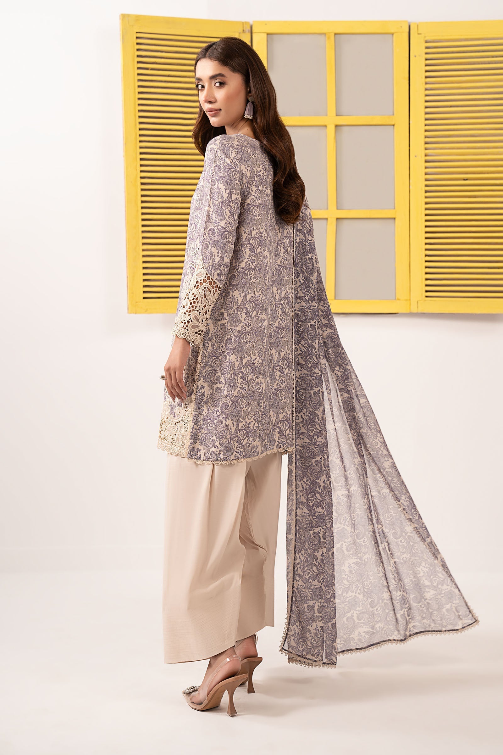 Maria B | Eid Collection 26 | 3 Piece Embroidered Silk Suit