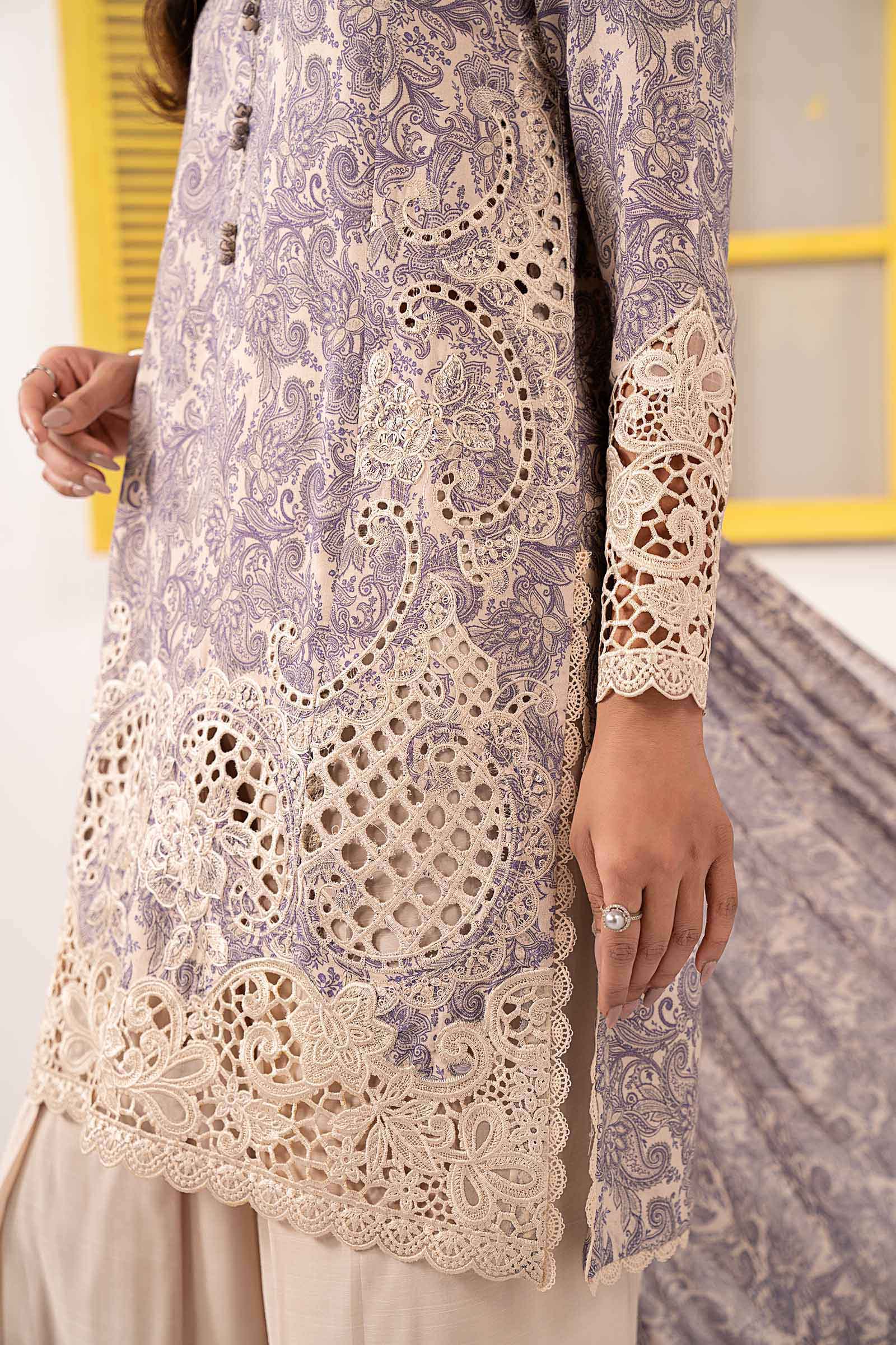 Maria B | Eid Collection 26 | 3 Piece Embroidered Silk Suit