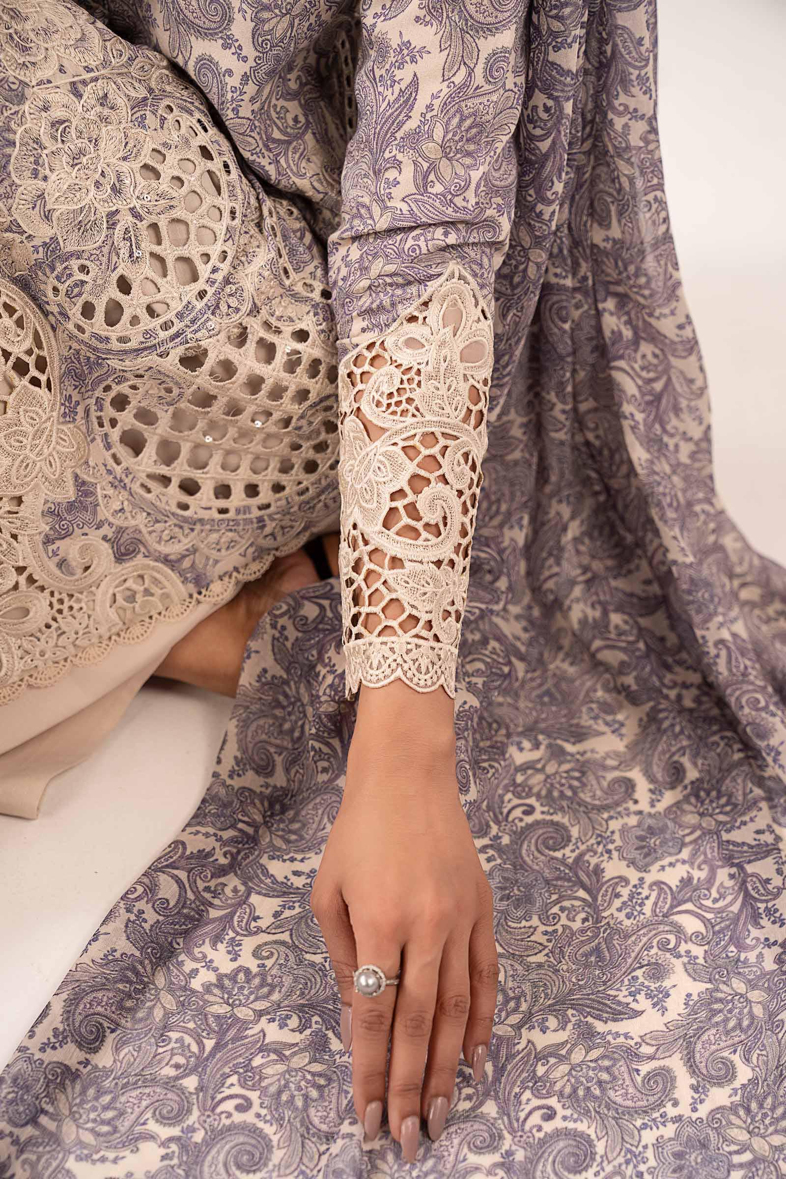 Maria B | Eid Collection 26 | 3 Piece Embroidered Silk Suit