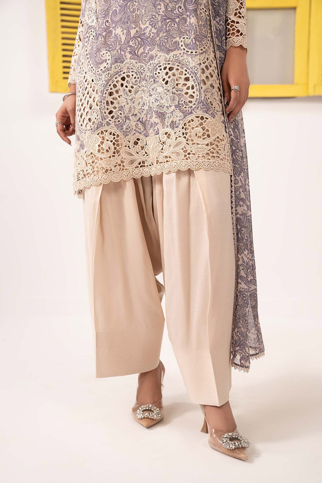 Maria B | Eid Collection 26 | 3 Piece Embroidered Silk Suit