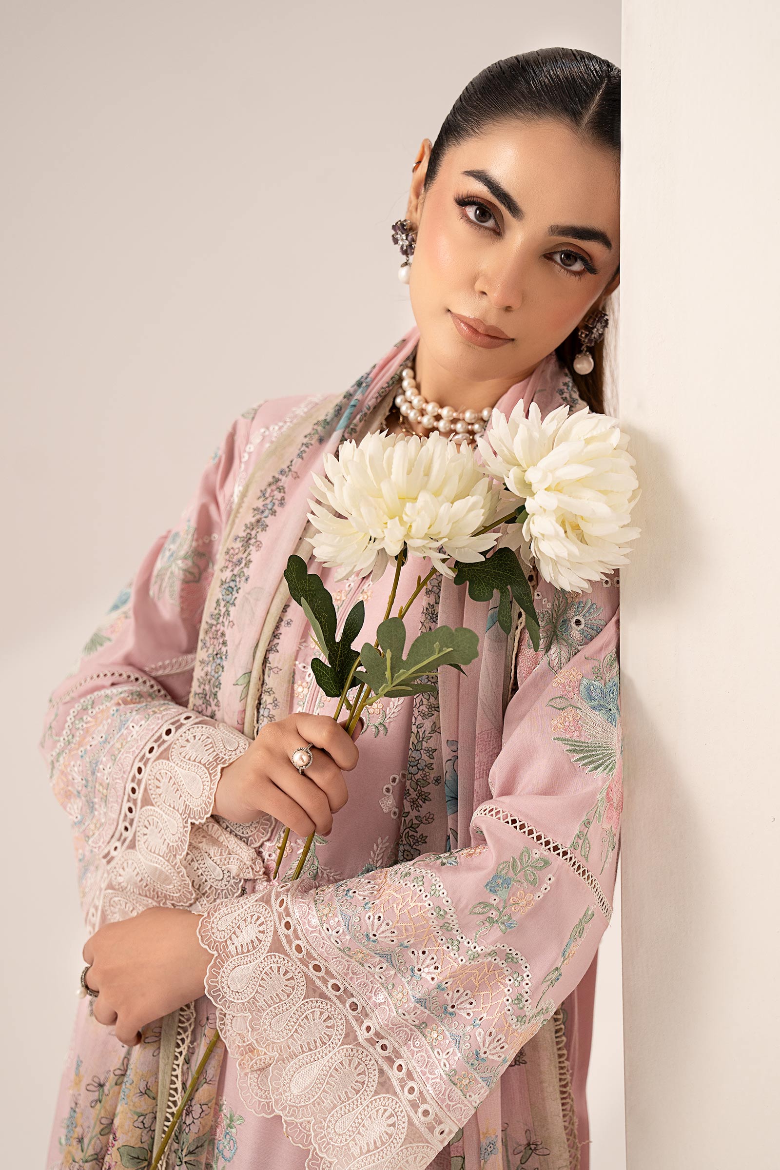 Maria B | Eid Collection 26 | 3 Piece Embroidered Paper Silk Suit