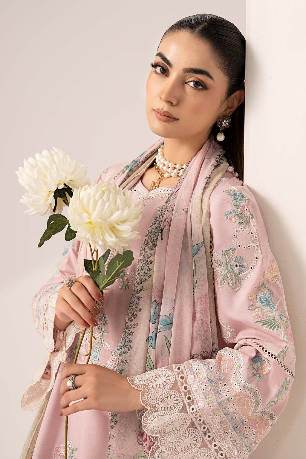 Maria B | Eid Collection 26 | 3 Piece Embroidered Paper Silk Suit