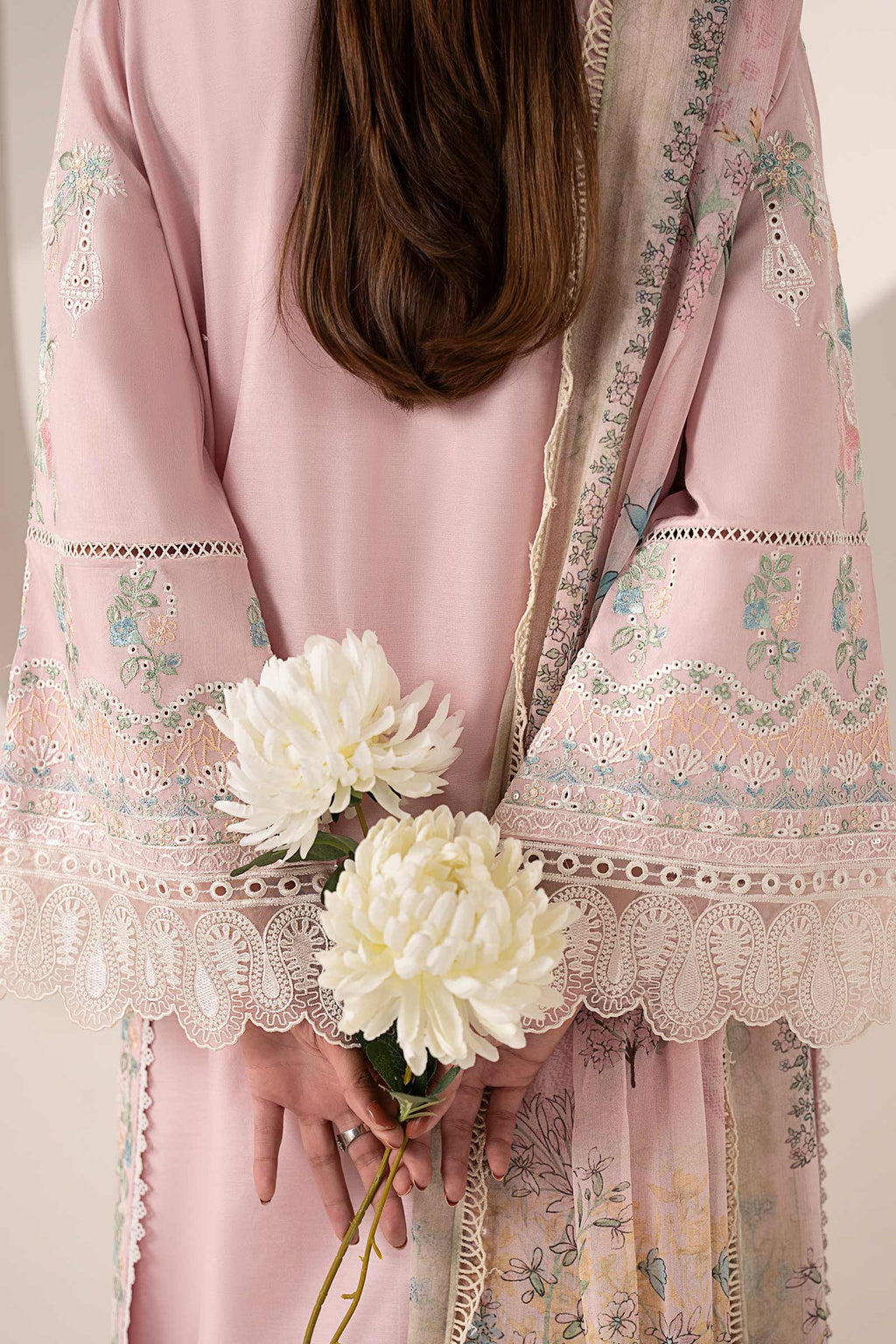 Maria B | Eid Collection 26 | 3 Piece Embroidered Paper Silk Suit