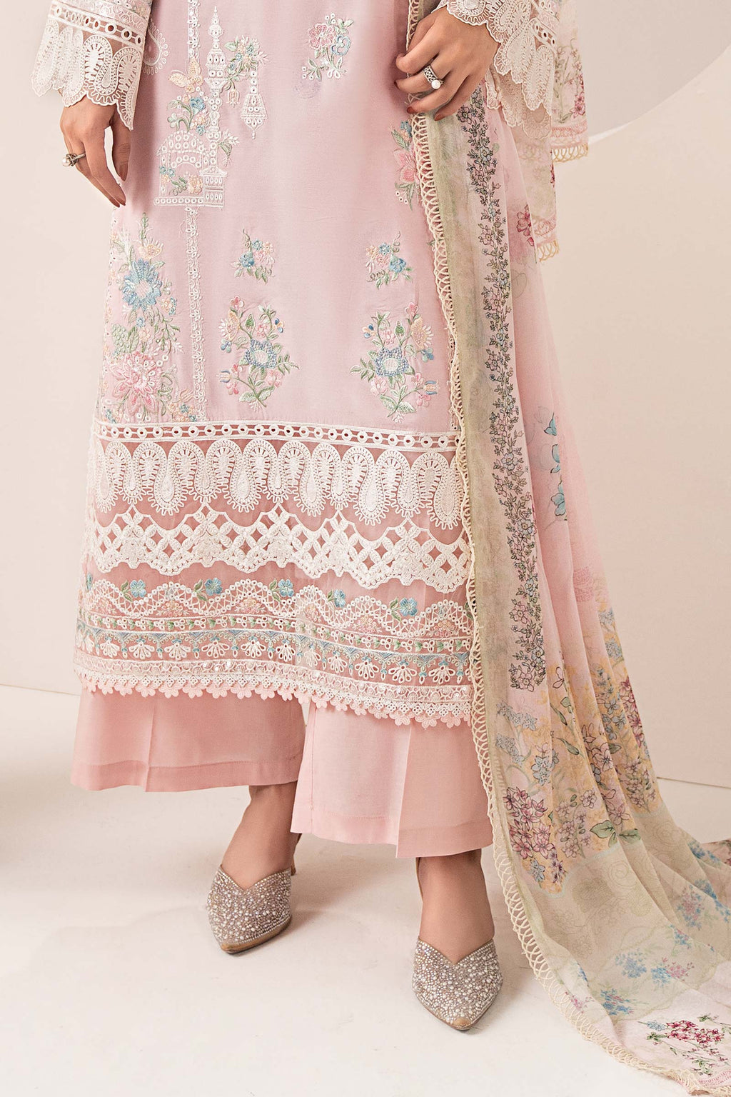 Maria B | Eid Collection 26 | 3 Piece Embroidered Paper Silk Suit