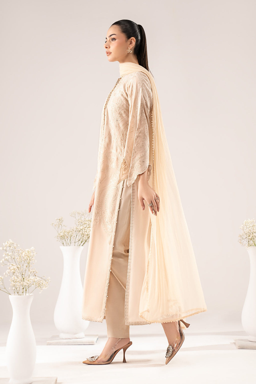 Maria B | Eid Collection 26 | 3 Piece Embroidered Raw Silk Suit