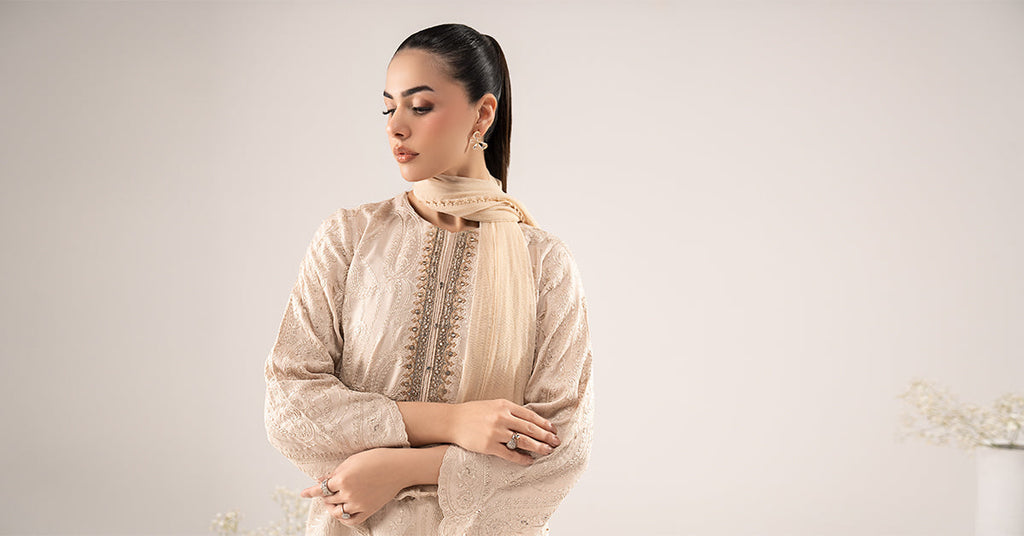 Maria B | Eid Collection 26 | 3 Piece Embroidered Raw Silk Suit