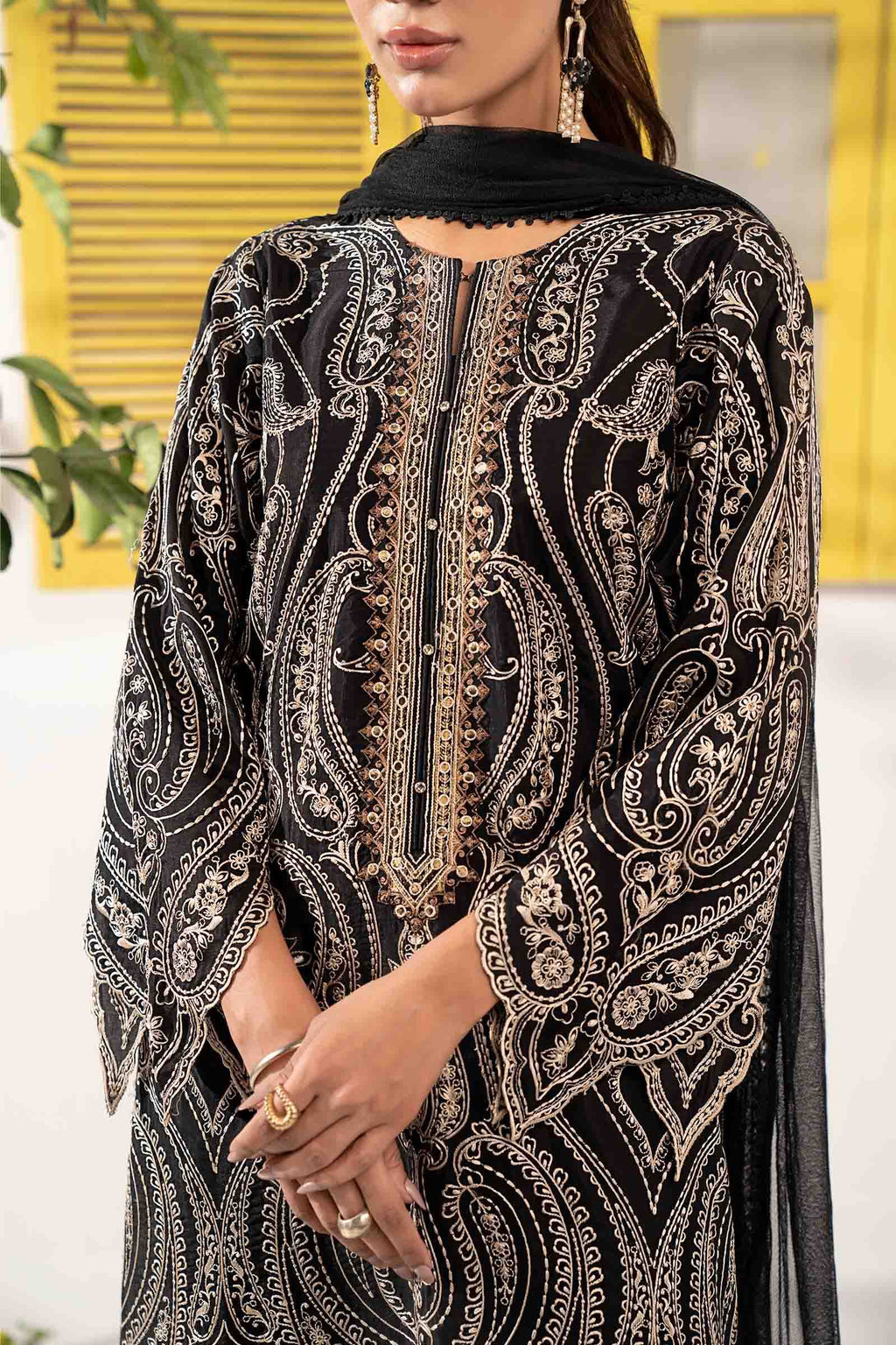 Maria B | Eid Collection 26 | 3 Piece Embroidered Raw Silk Suit