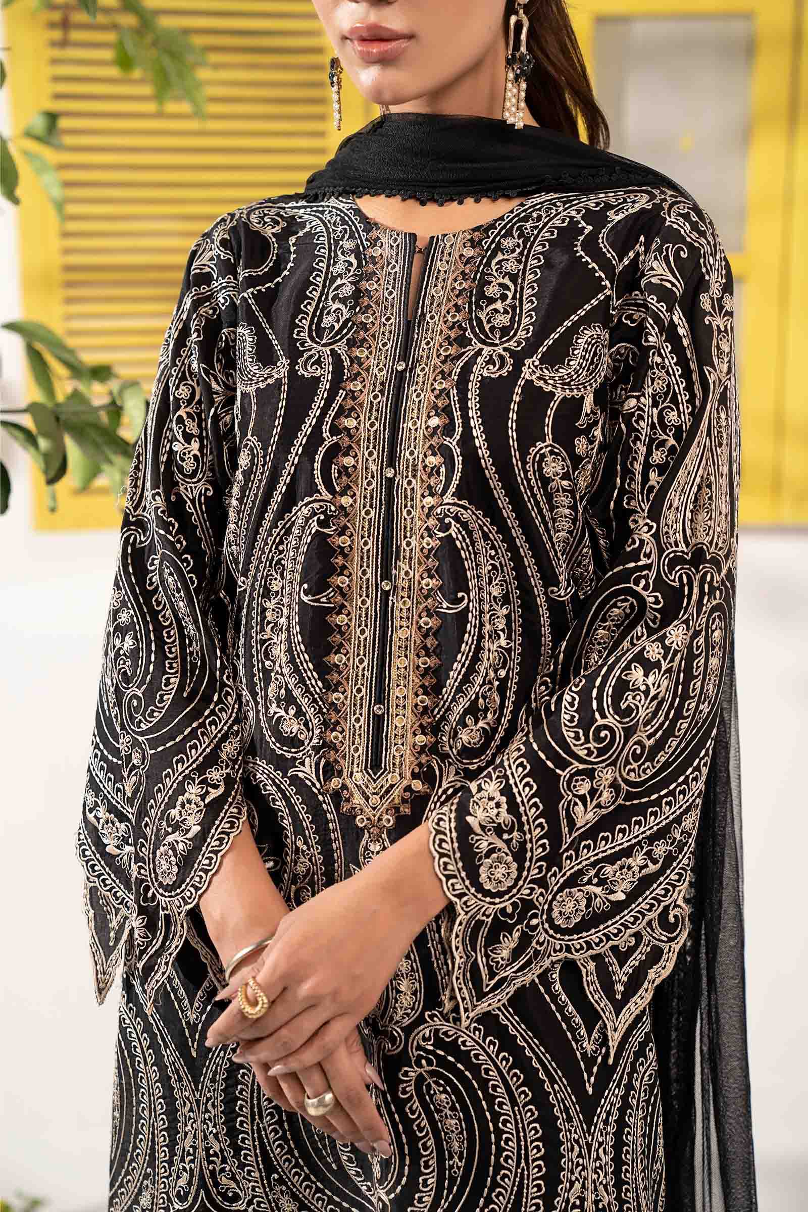 Maria B | Eid Collection 26 | 3 Piece Embroidered Raw Silk Suit
