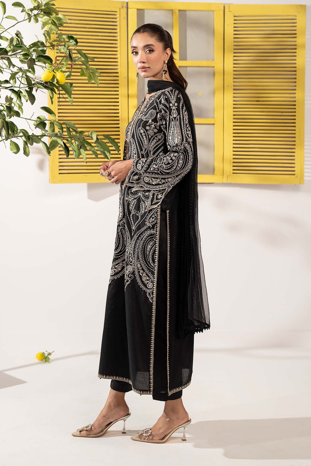 Maria B | Eid Collection 26 | 3 Piece Embroidered Raw Silk Suit