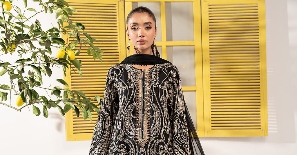 Maria B | Eid Collection 26 | 3 Piece Embroidered Raw Silk Suit