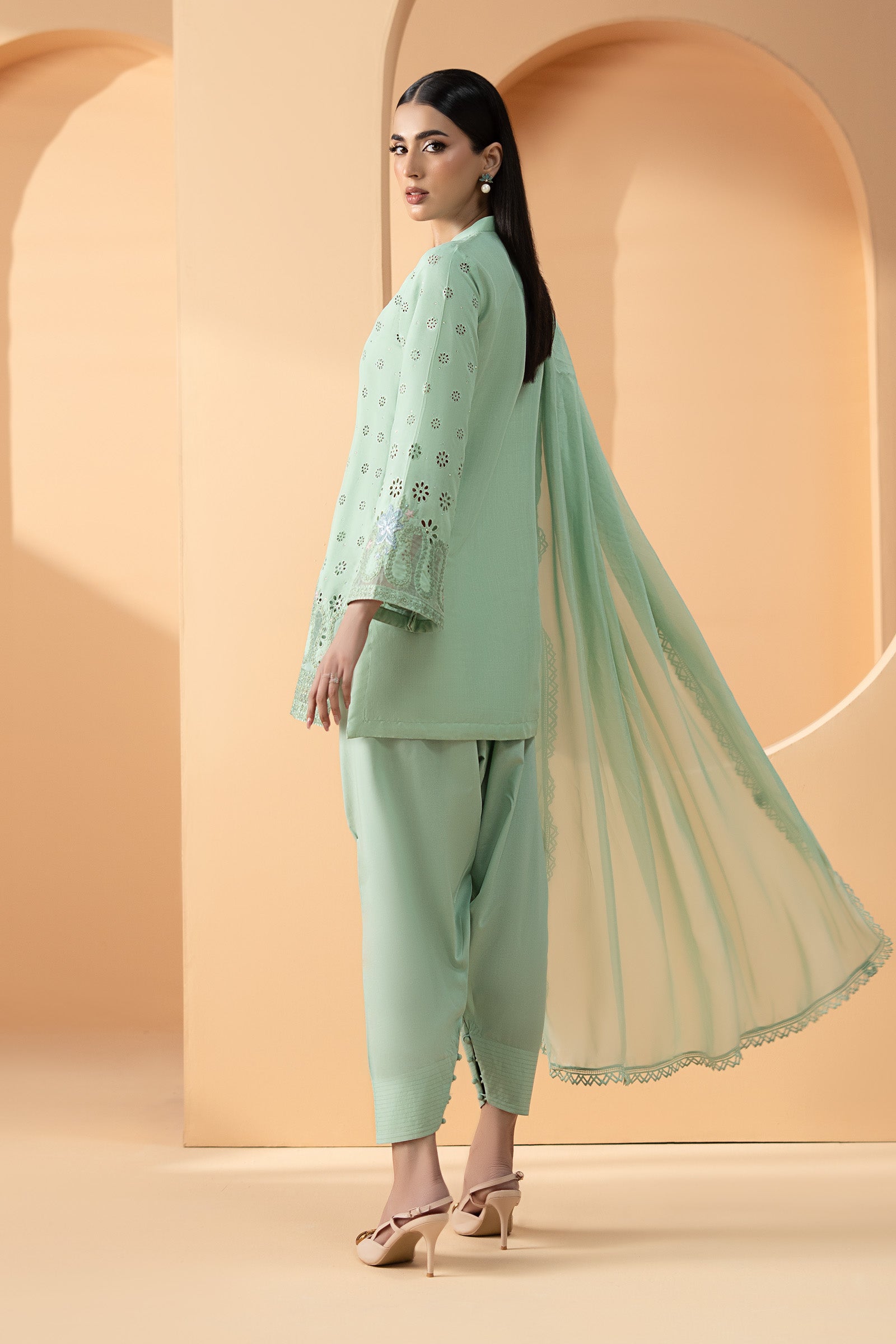 Maria B | Eid Collection 26 | 3 Piece Embroidered Pk Raw Silk Suit