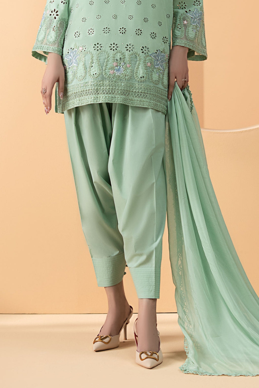 Maria B | Eid Collection 26 | 3 Piece Embroidered Pk Raw Silk Suit