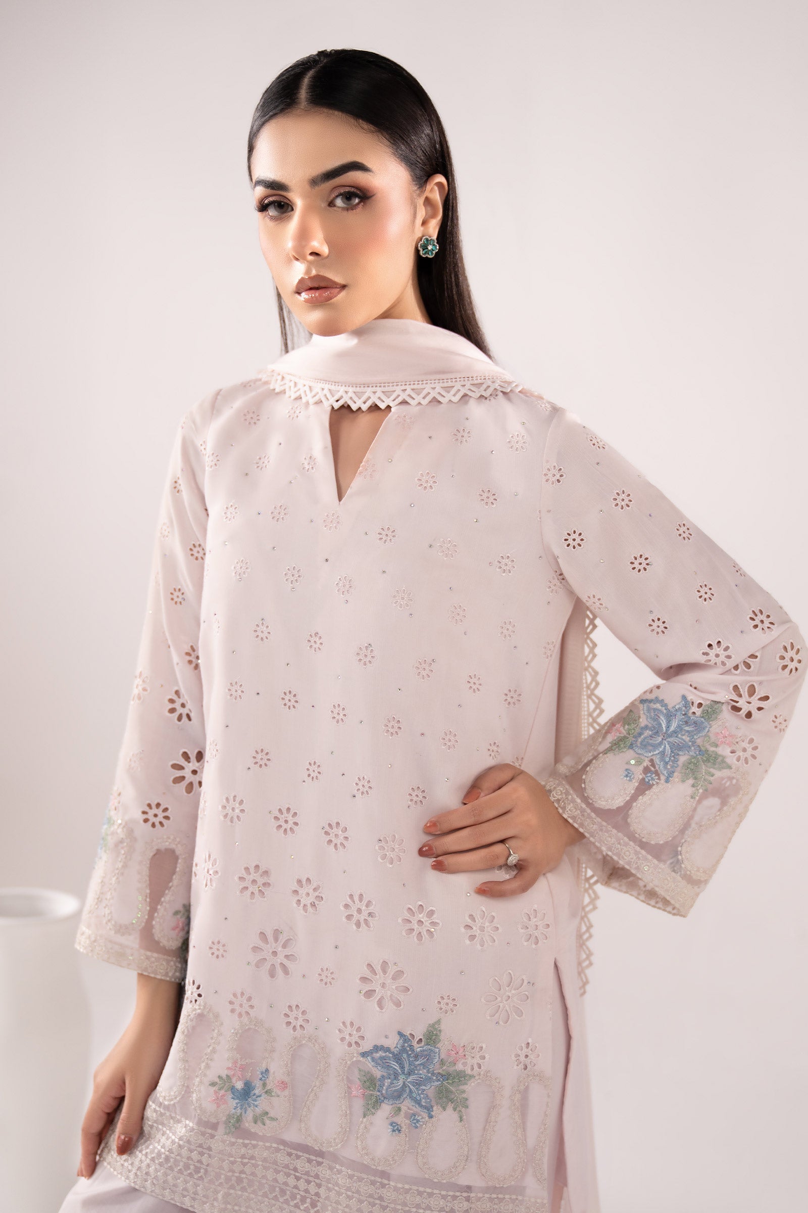 Maria B | Eid Collection 26 | 3 Piece Embroidered Pk Raw Silk Suit