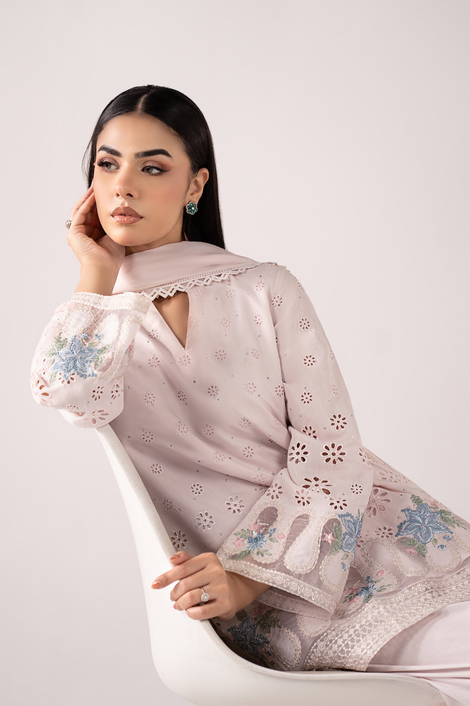 Maria B | Eid Collection 26 | 3 Piece Embroidered Pk Raw Silk Suit