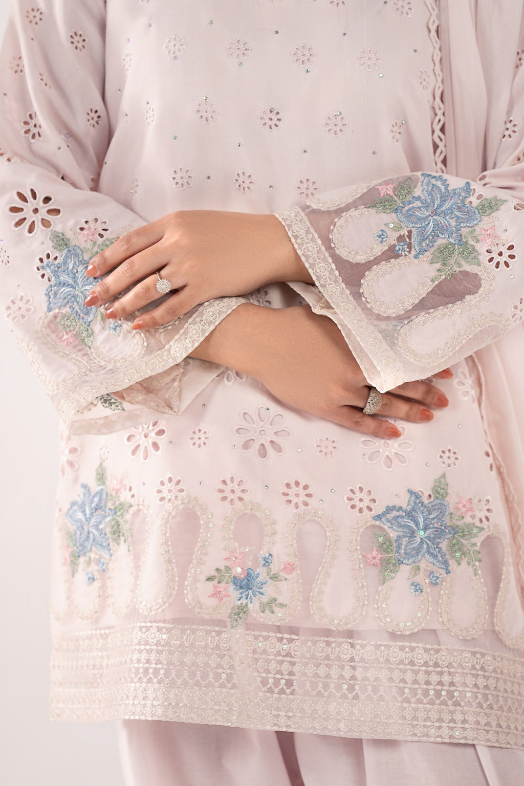 Maria B | Eid Collection 26 | 3 Piece Embroidered Pk Raw Silk Suit
