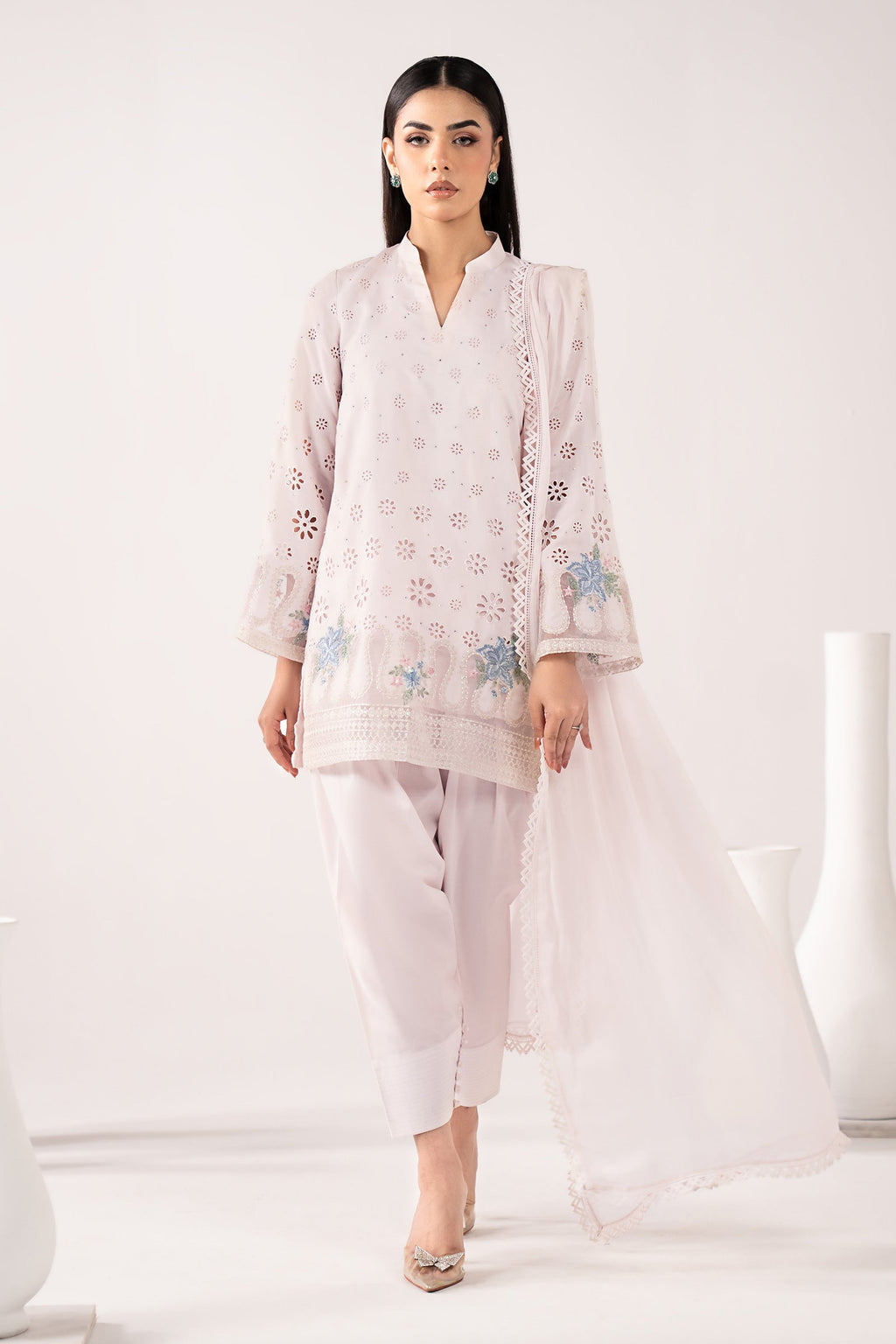 Maria B | Eid Collection 26 | 3 Piece Embroidered Pk Raw Silk Suit