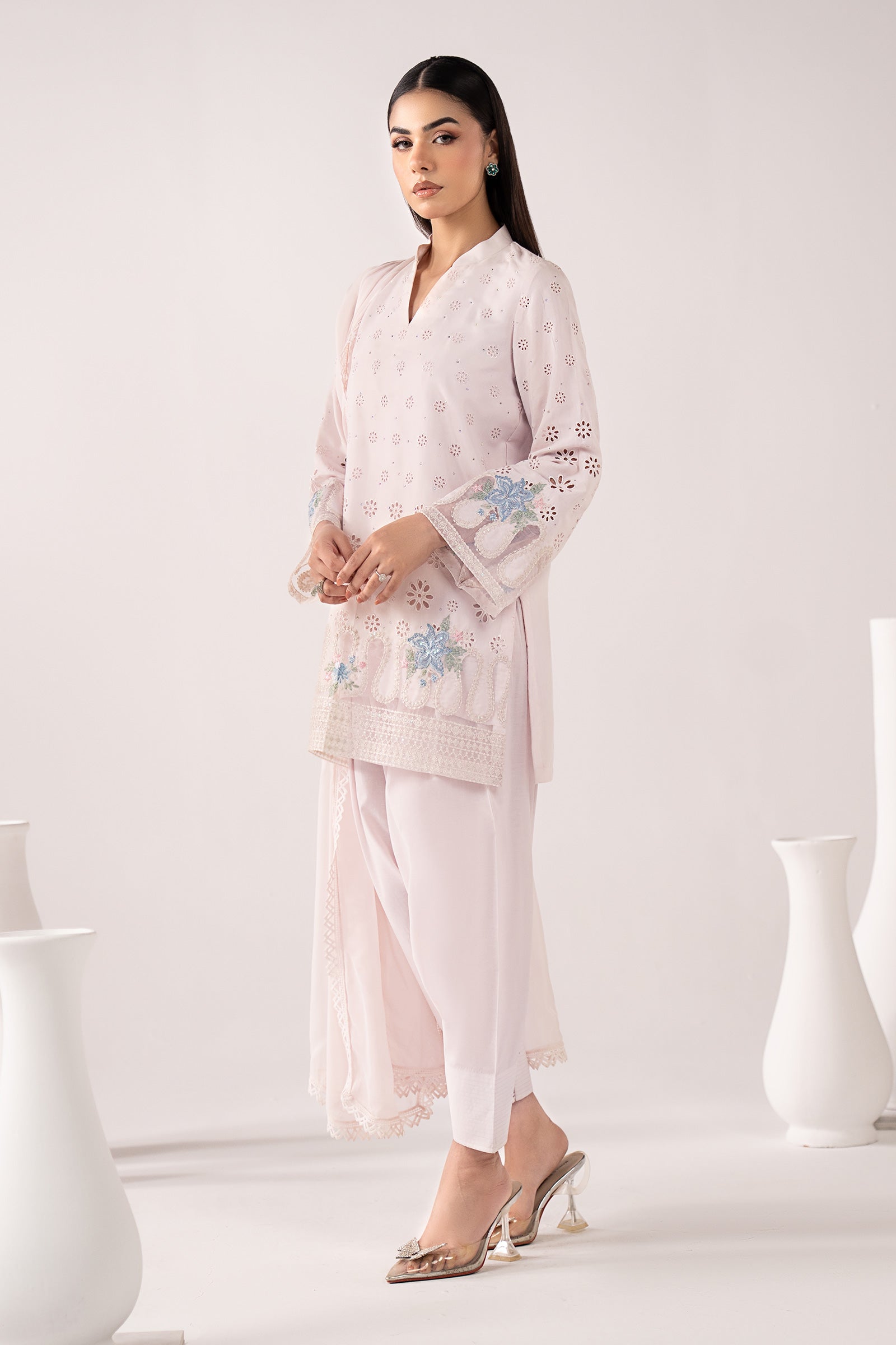 Maria B | Eid Collection 26 | 3 Piece Embroidered Pk Raw Silk Suit