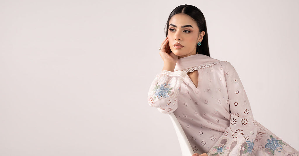 Maria B | Eid Collection 26 | 3 Piece Embroidered Pk Raw Silk Suit