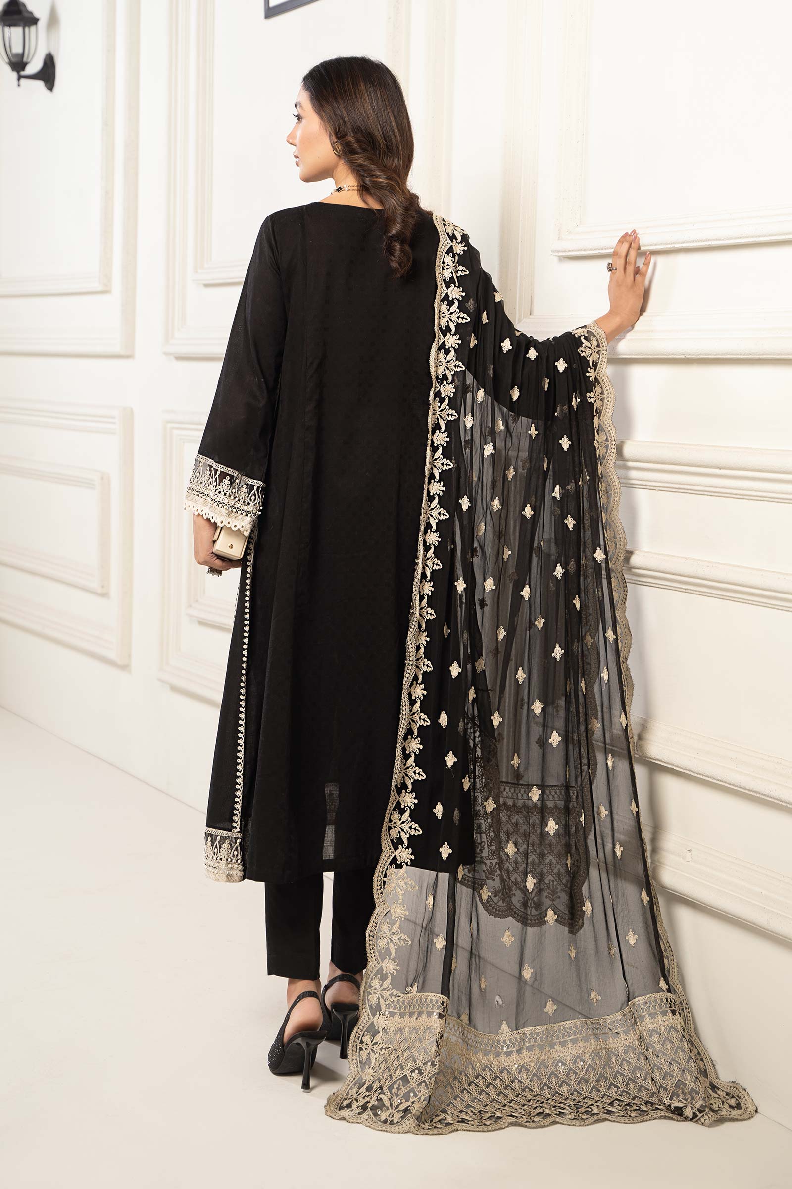 Maria B | Eid Collection 26 | 3 Piece Embroidered Self Jacquard Suit