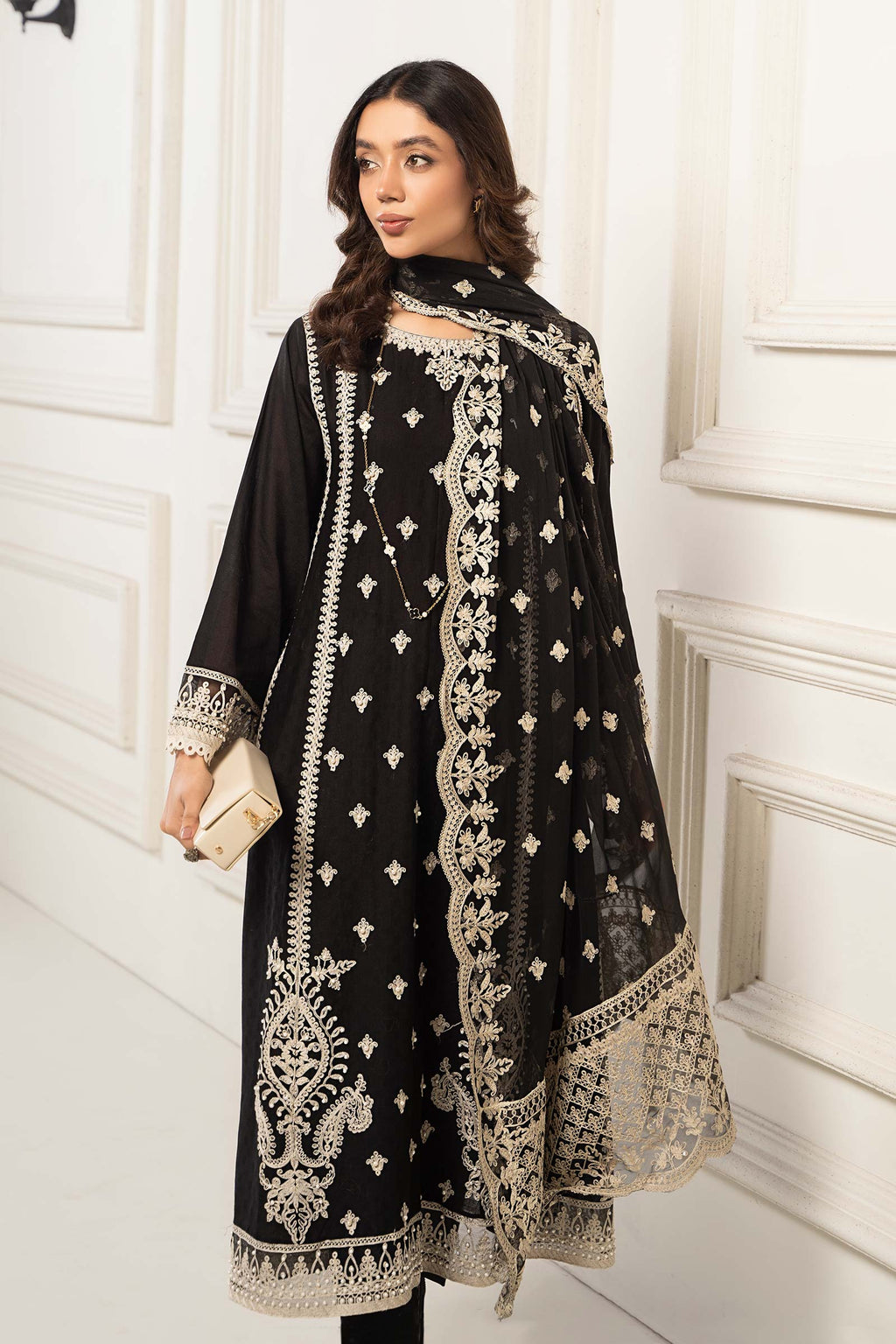 Maria B | Eid Collection 26 | 3 Piece Embroidered Self Jacquard Suit