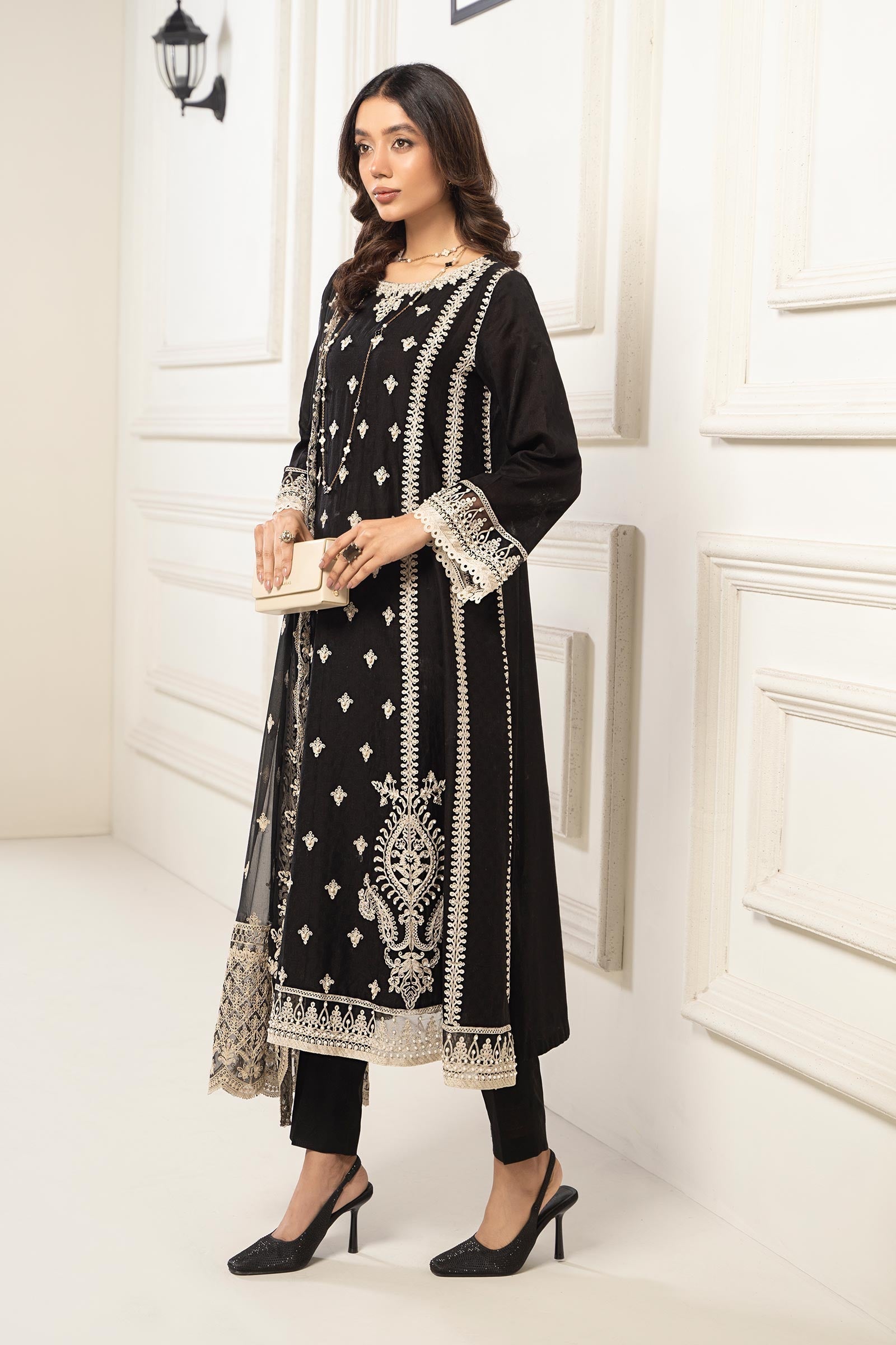Maria B | Eid Collection 26 | 3 Piece Embroidered Self Jacquard Suit