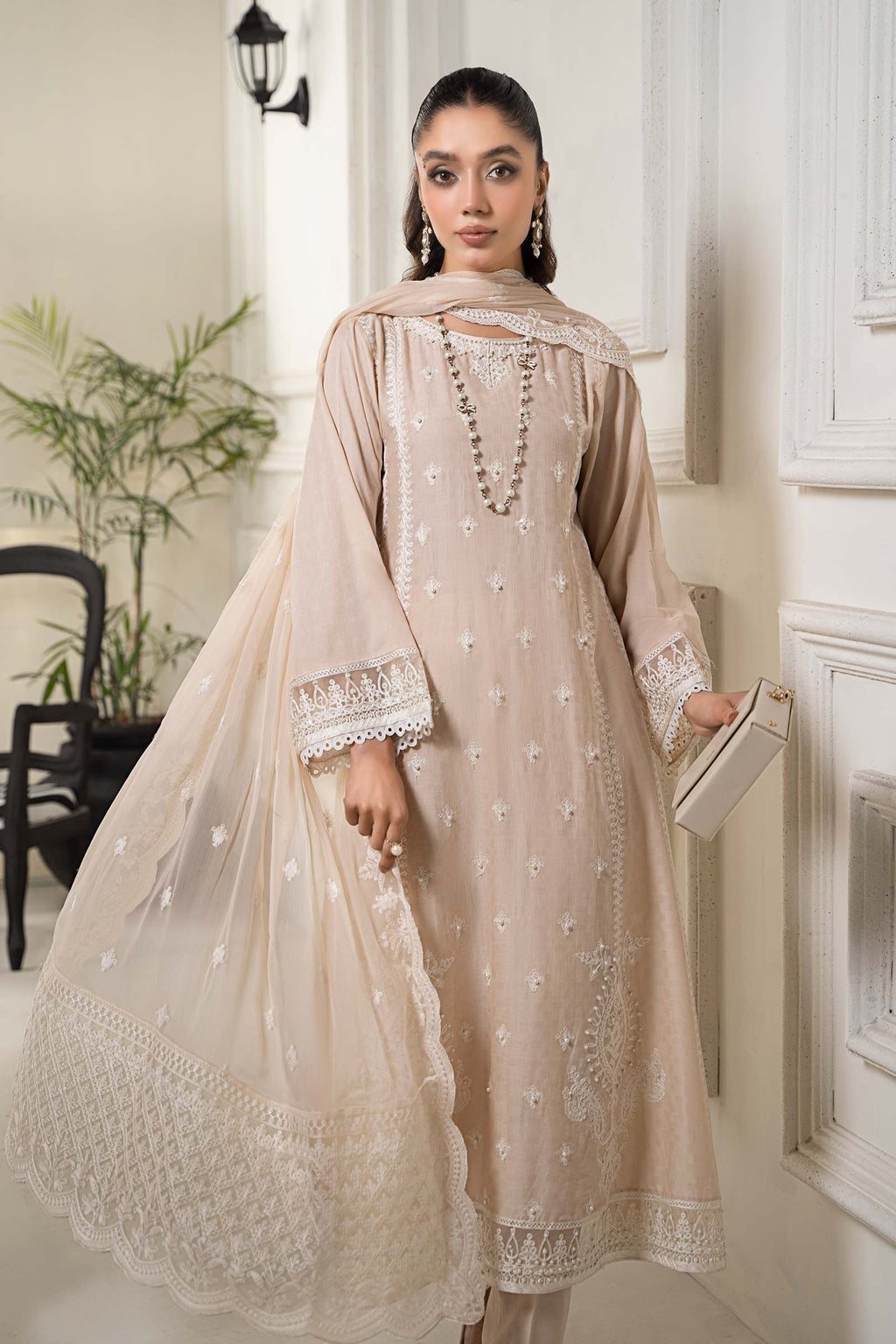 Maria B | Eid Collection 26 | 3 Piece Embroidered Self Jacquard Suit