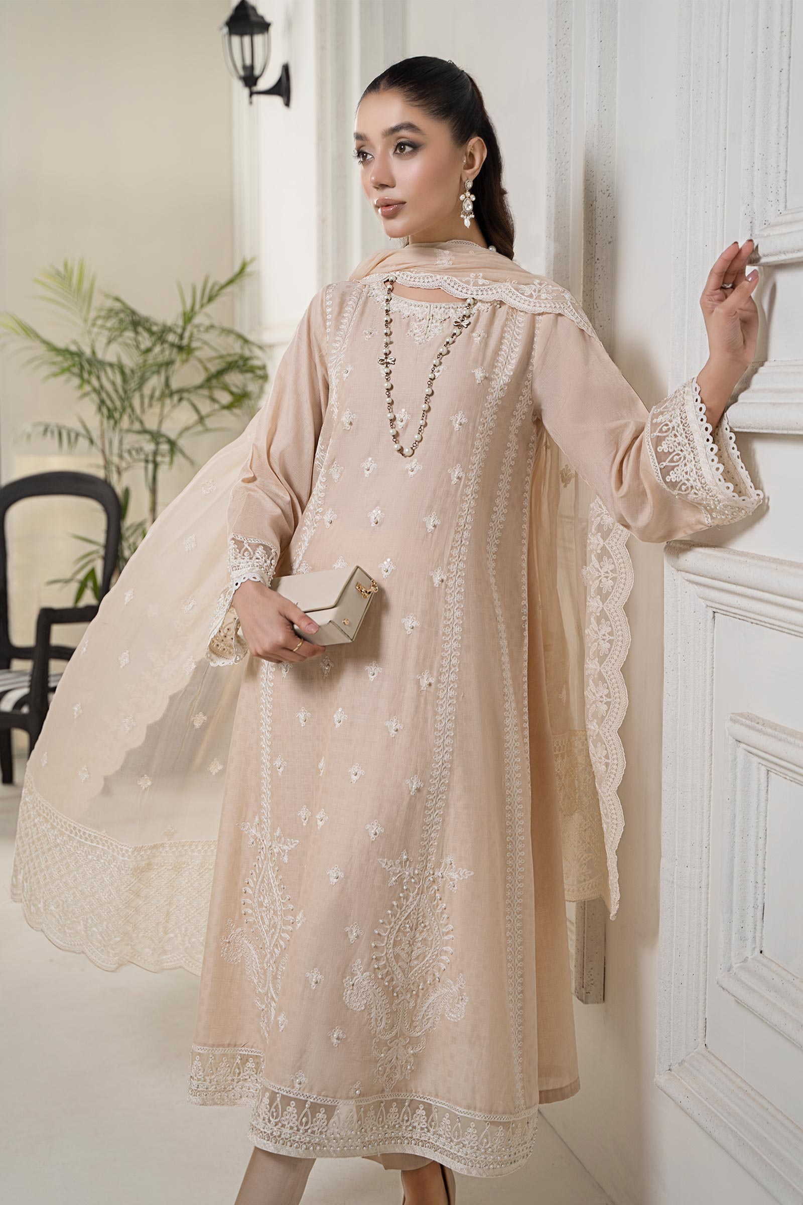 Maria B | Eid Collection 26 | 3 Piece Embroidered Self Jacquard Suit