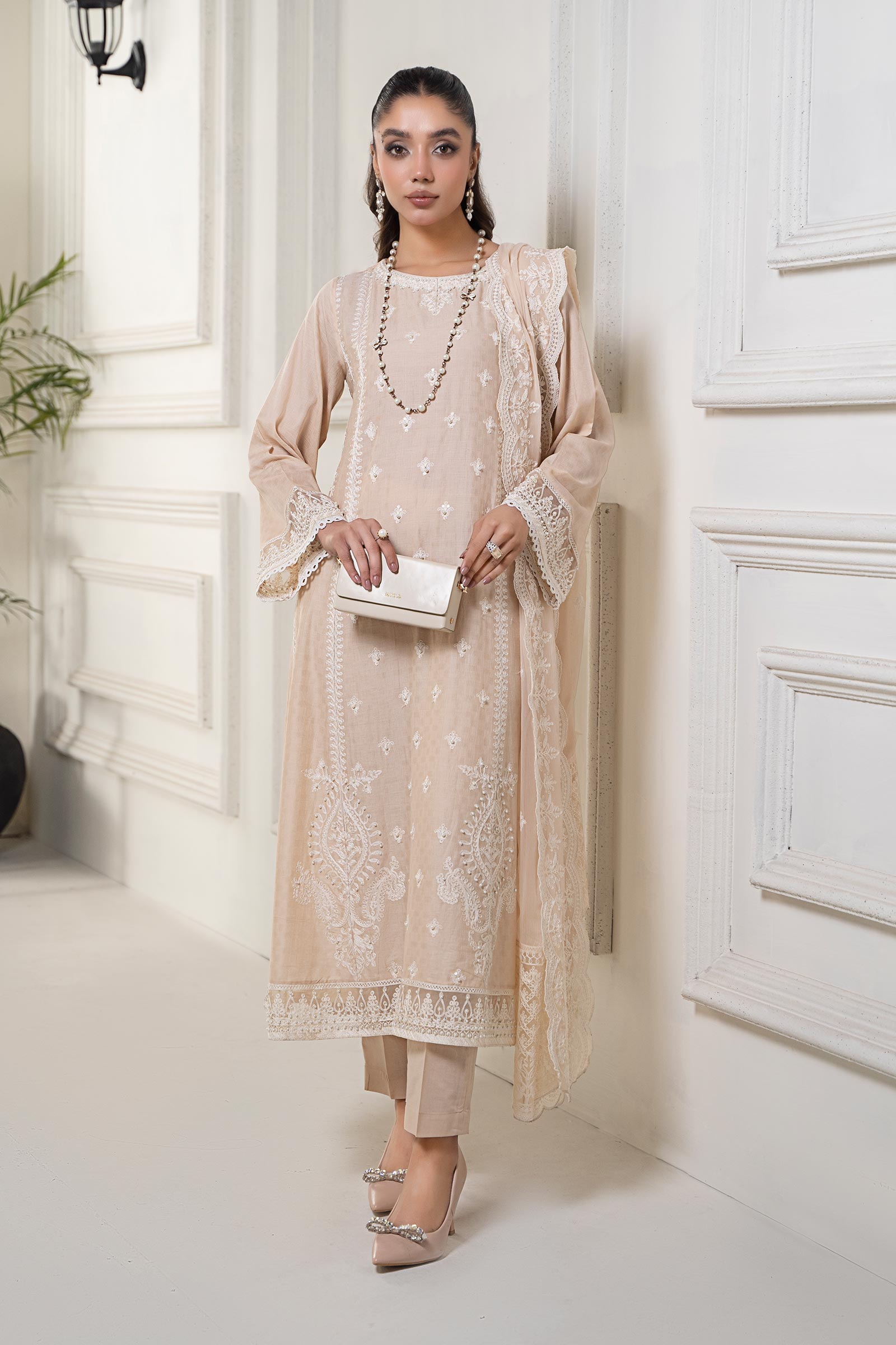 Maria B | Eid Collection 26 | 3 Piece Embroidered Self Jacquard Suit
