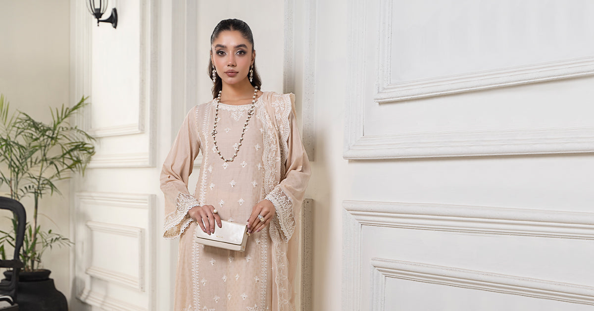Maria B | Eid Collection 26 | 3 Piece Embroidered Self Jacquard Suit