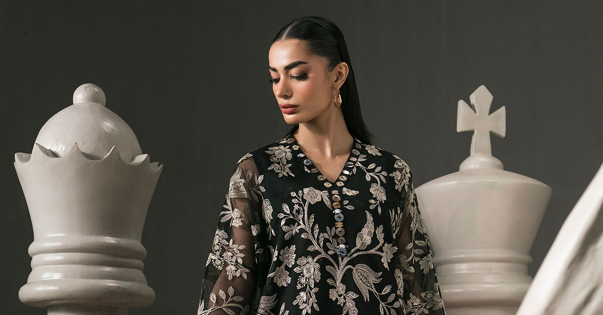 Maria B | Eid Collection 26 | 3 Piece Embroidered Cotton Net Suit