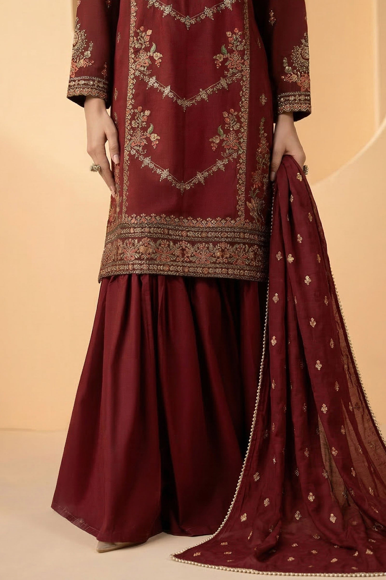 Maria B | Eid Collection 26 | 3 Piece Embroidered Double Warp Silk Suit