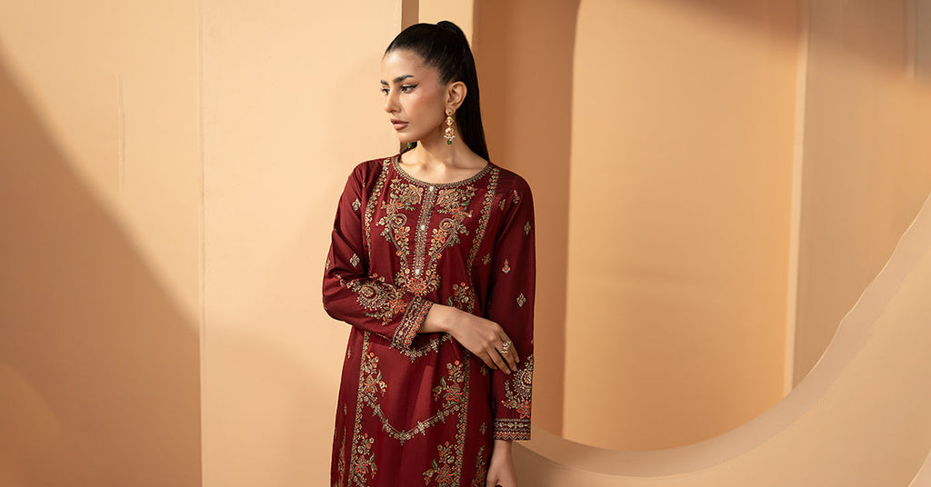 Maria B | Eid Collection 26 | 3 Piece Embroidered Double Warp Silk Suit