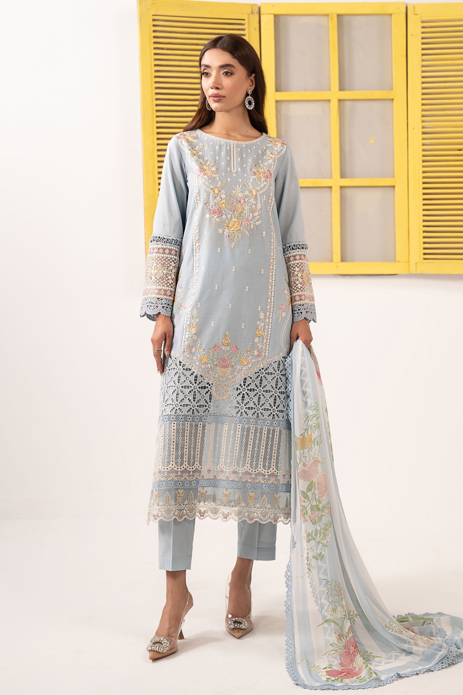 Maria B | Eid Collection 26 | 3 Piece Embroidered Dobby Lawn Suit