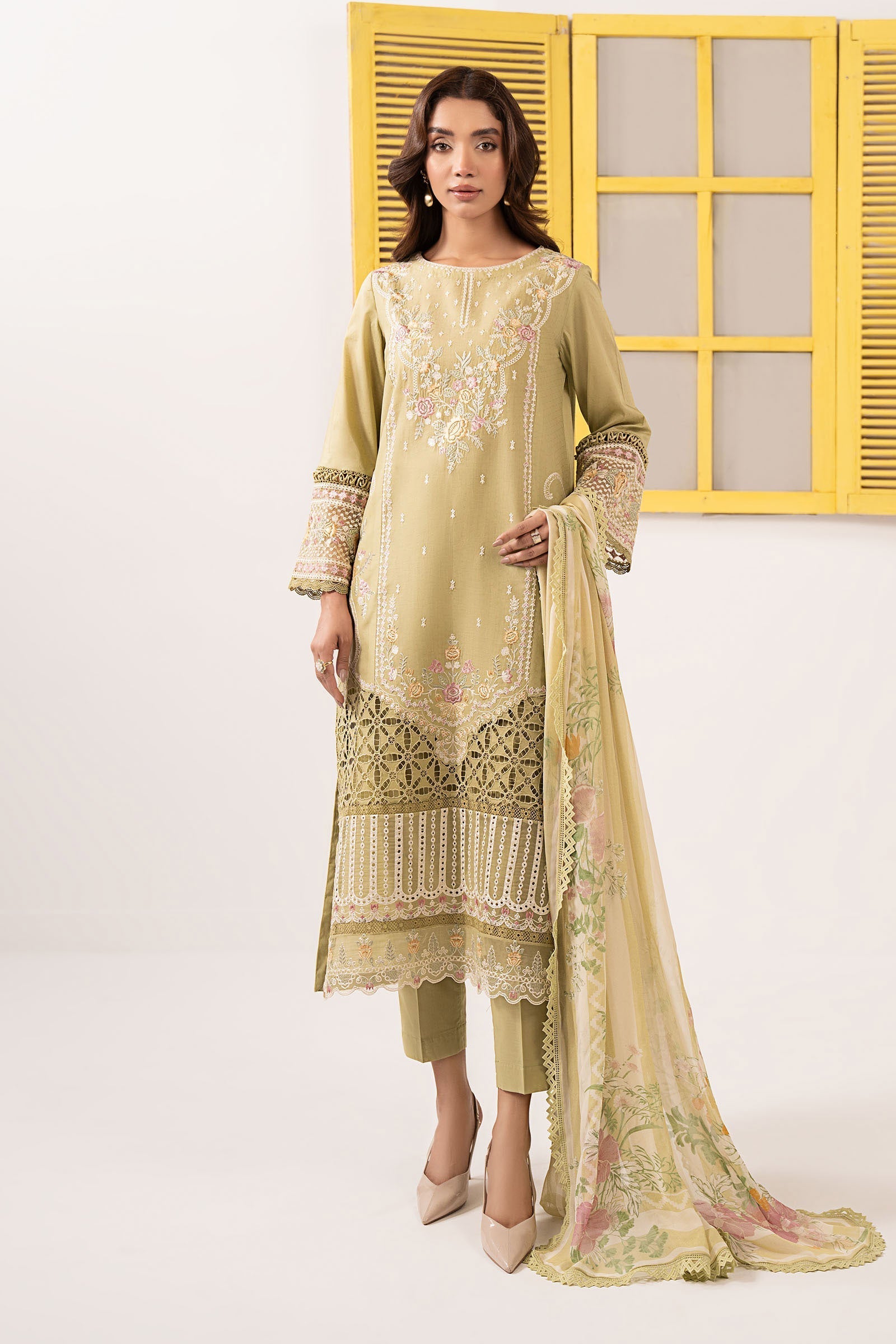 Maria B | Eid Collection 26 | 3 Piece Embroidered Dobby Lawn Suit