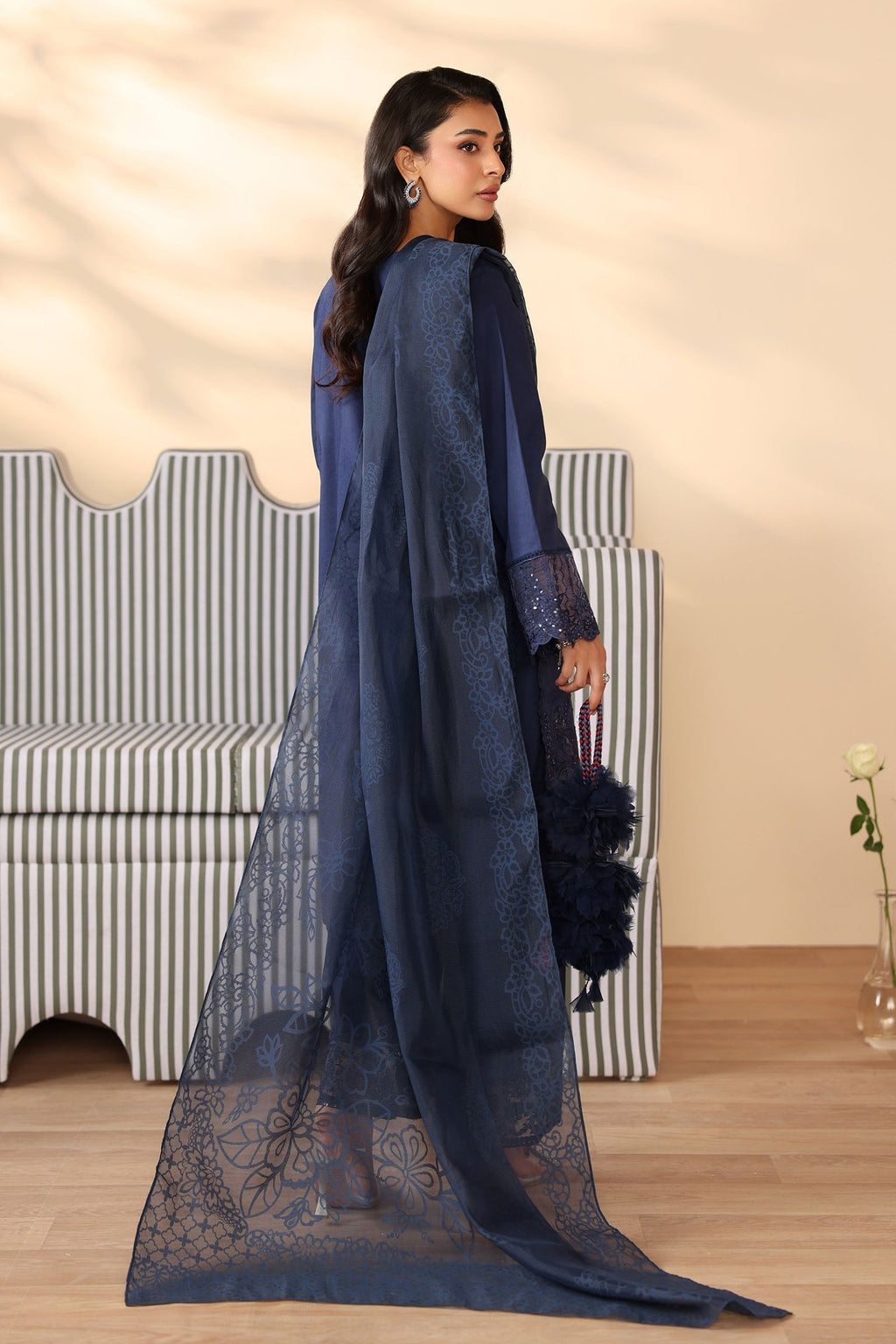 Maria B | Luxury Winter Pret 25 | DW-PF25-07-Blu