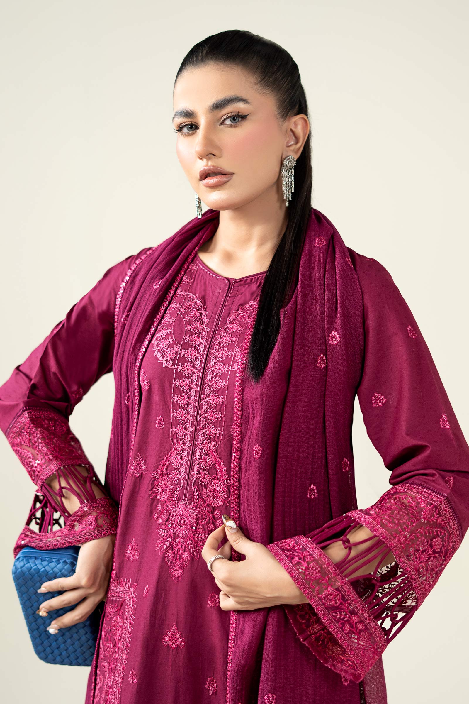 Maria B | Luxury Winter Pret 25 | DW-PF25-23-Magenta