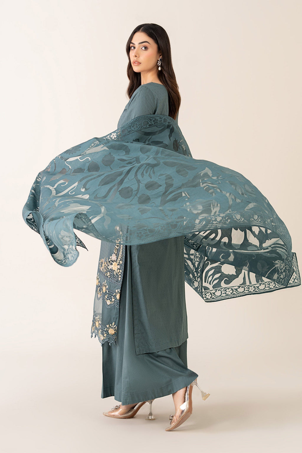 Maria B | Luxury Winter Pret 25 | DW-PF25-03-Tea