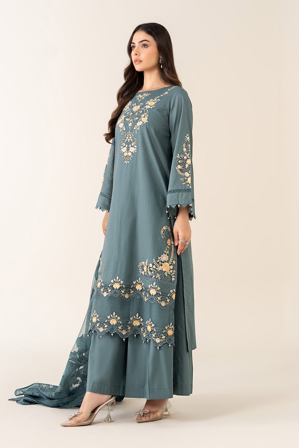 Maria B | Luxury Winter Pret 25 | DW-PF25-03-Tea