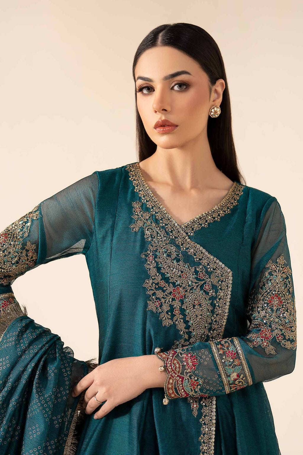 Maria B | Eid Collection 26 | 3 Piece Embroidered Cotton Net Suit