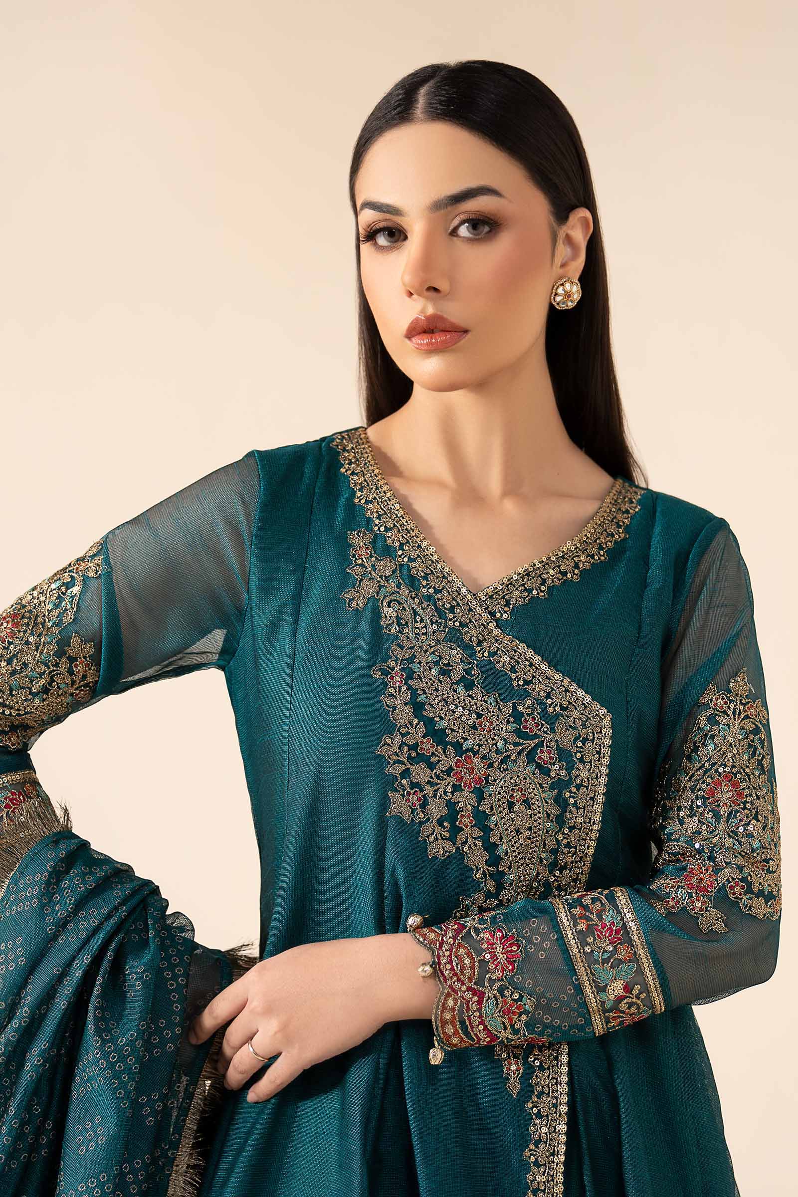 Maria B | Eid Collection 26 | 3 Piece Embroidered Cotton Net Suit