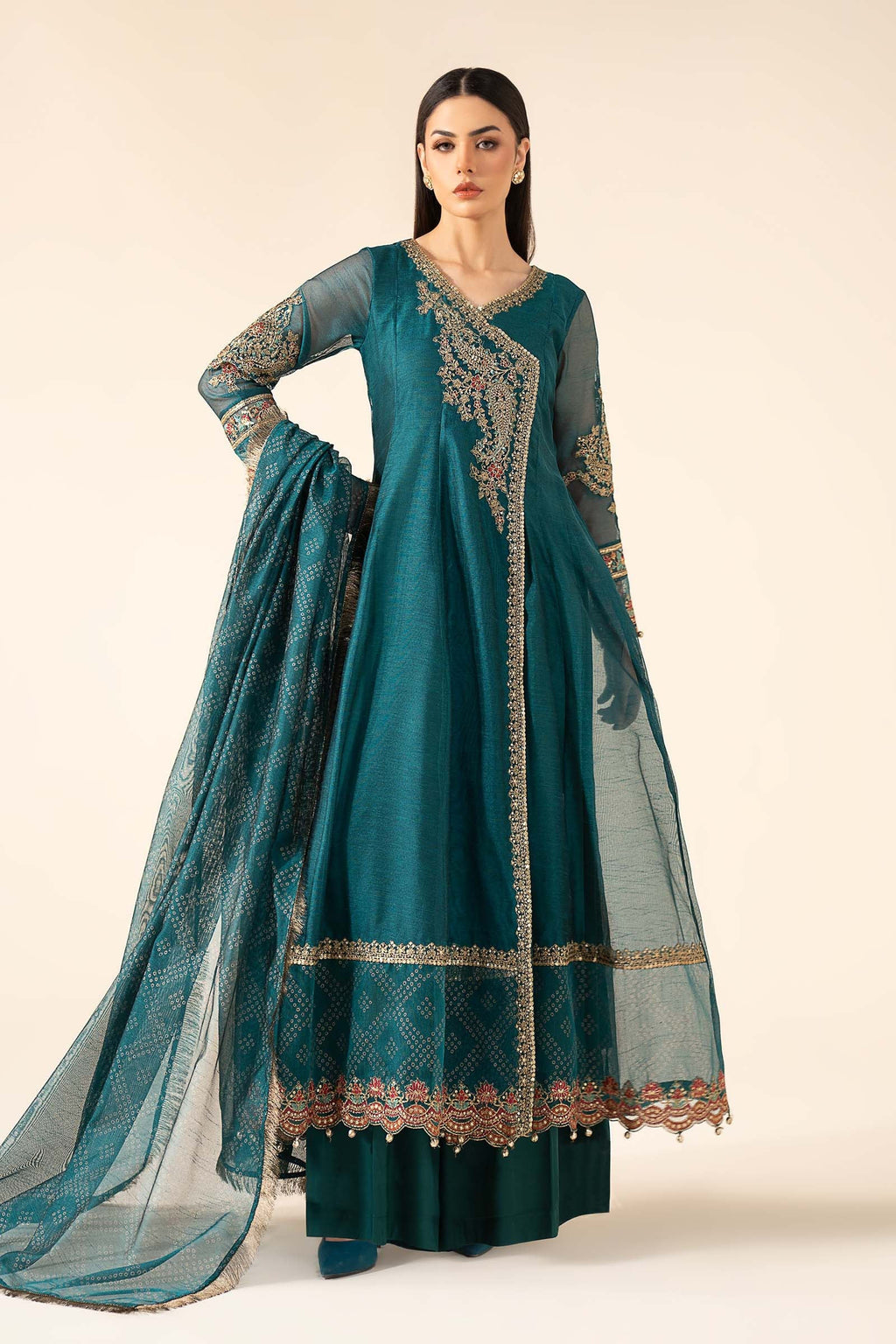 Maria B | Eid Collection 26 | 3 Piece Embroidered Cotton Net Suit