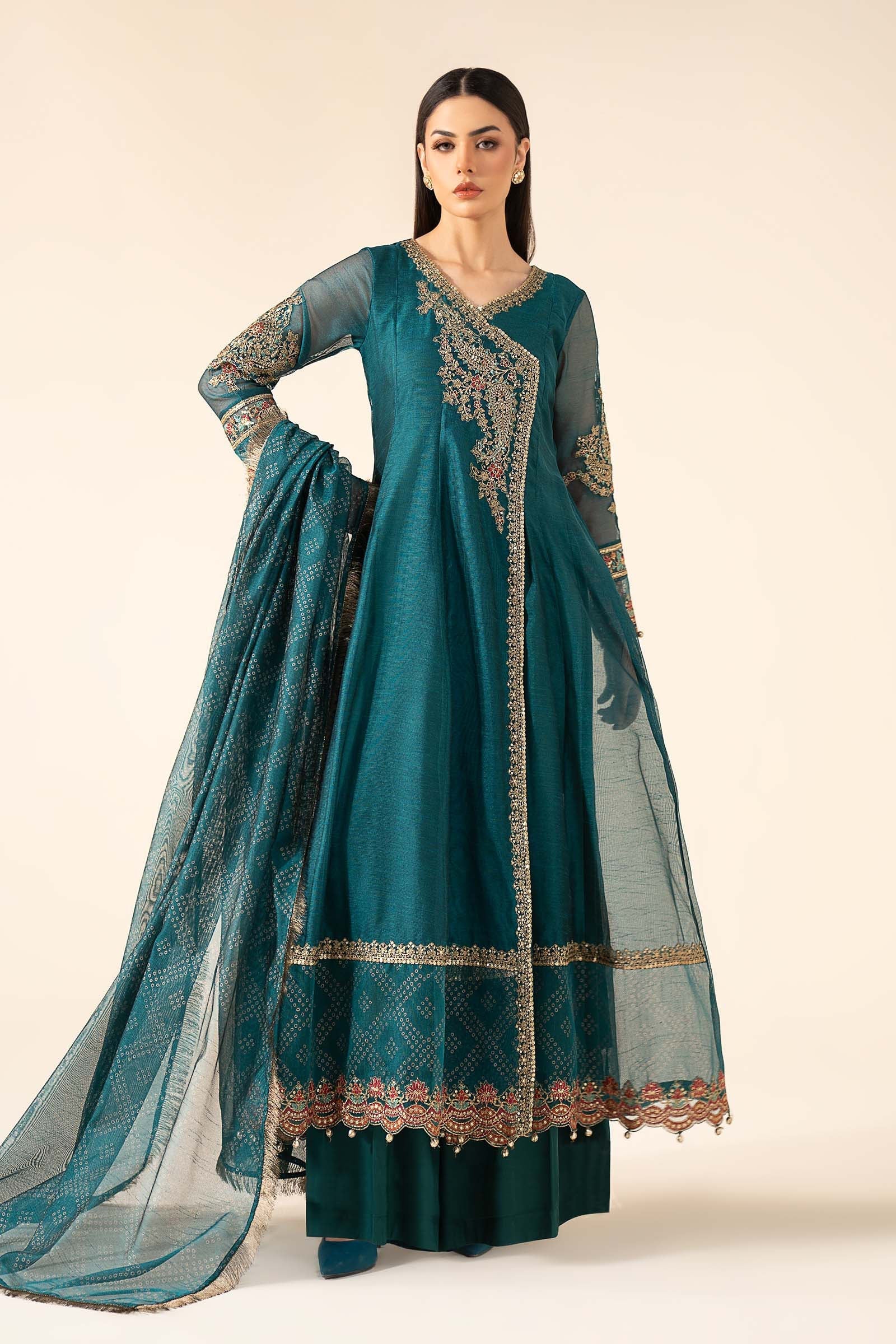 Maria B | Eid Collection 26 | 3 Piece Embroidered Cotton Net Suit