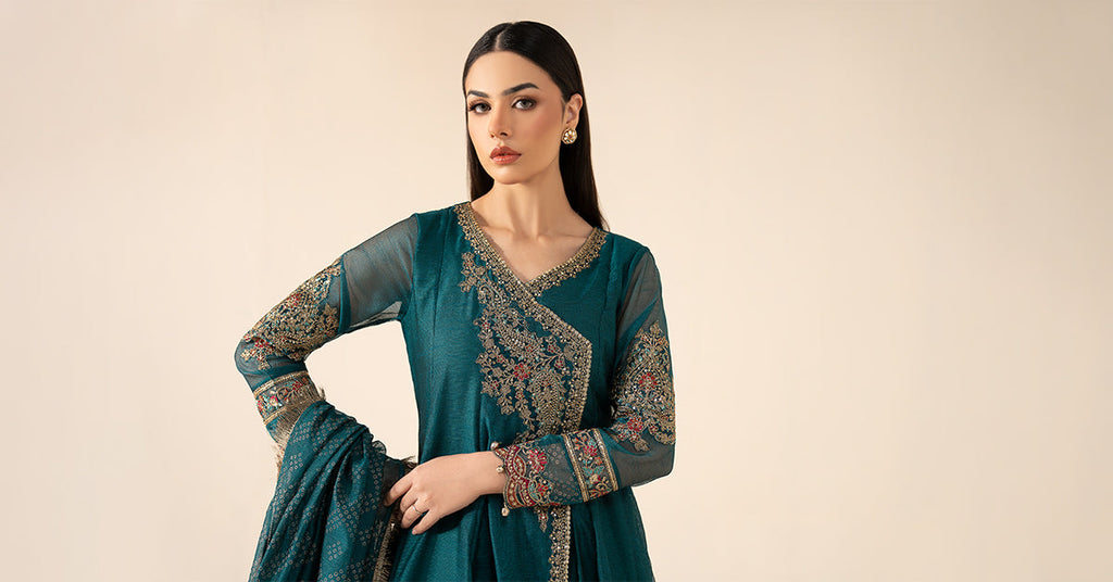 Maria B | Eid Collection 26 | 3 Piece Embroidered Cotton Net Suit