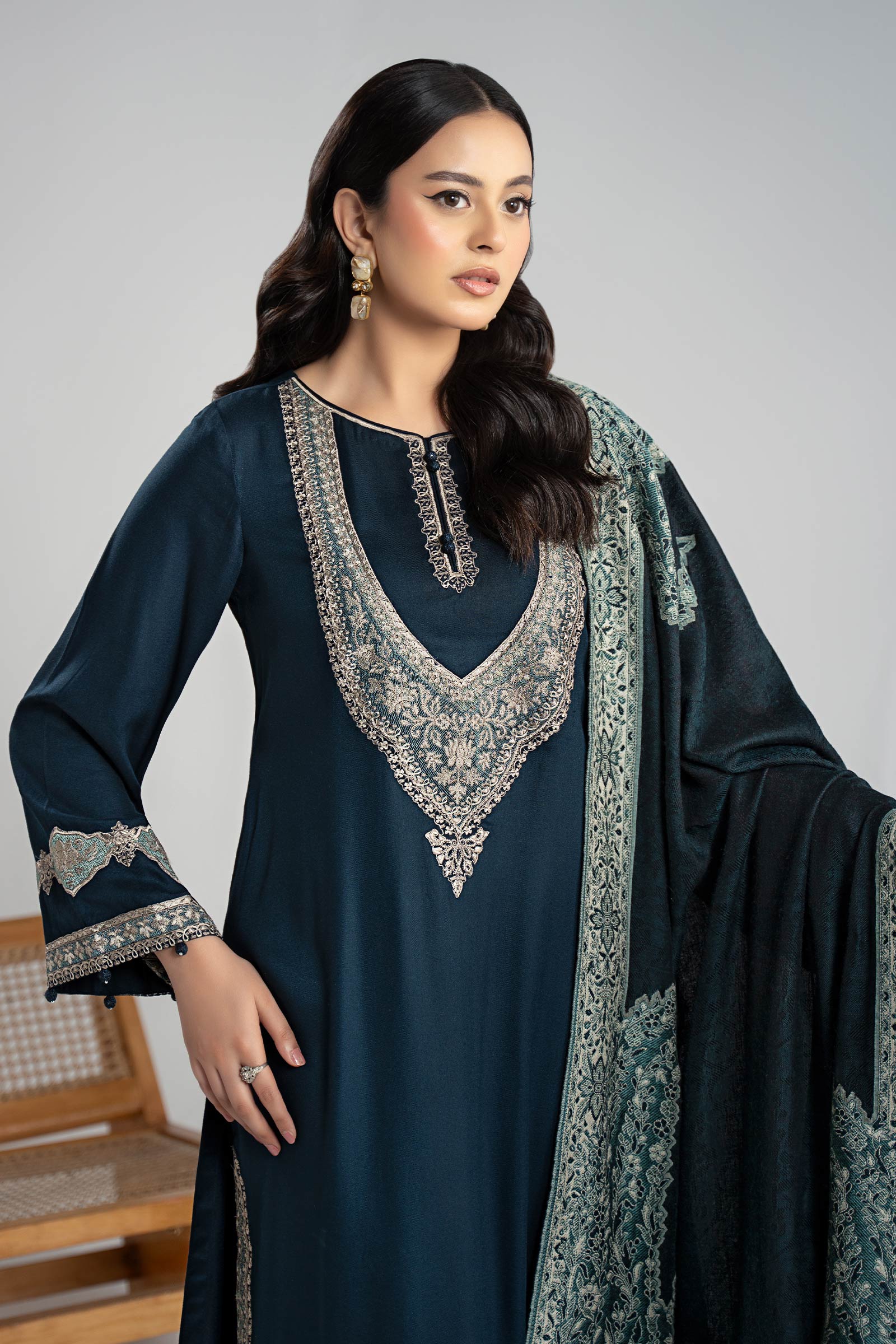 Maria B | Luxury Winter Pret 25 | DW-W24-102R1-Blue