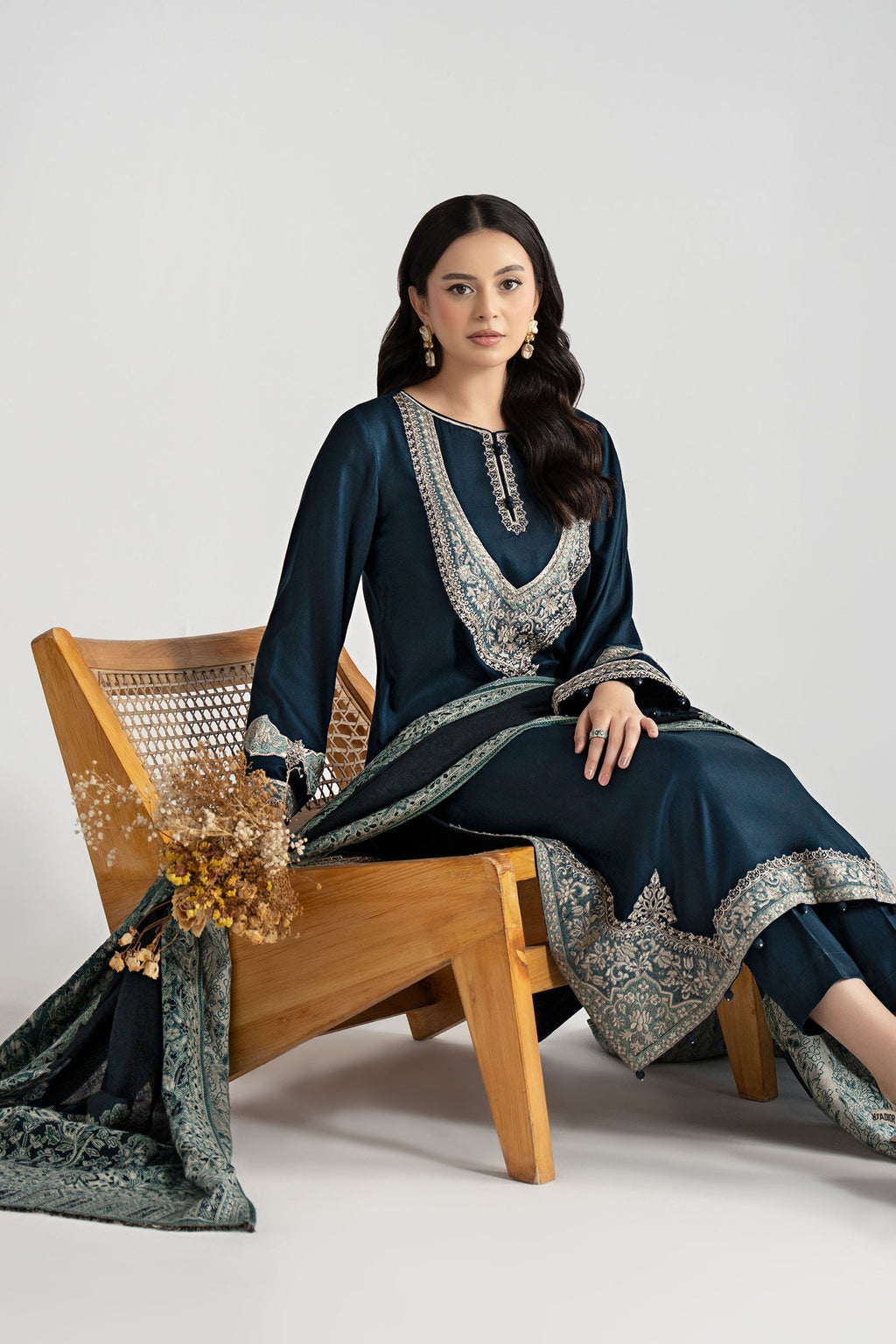 Maria B | Eid Collection 26 | 3 Piece Embroidered Marina Twill  Suit