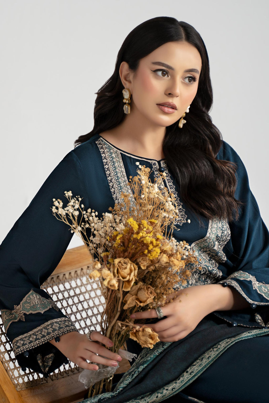Maria B | Eid Collection 26 | 3 Piece Embroidered Marina Twill  Suit