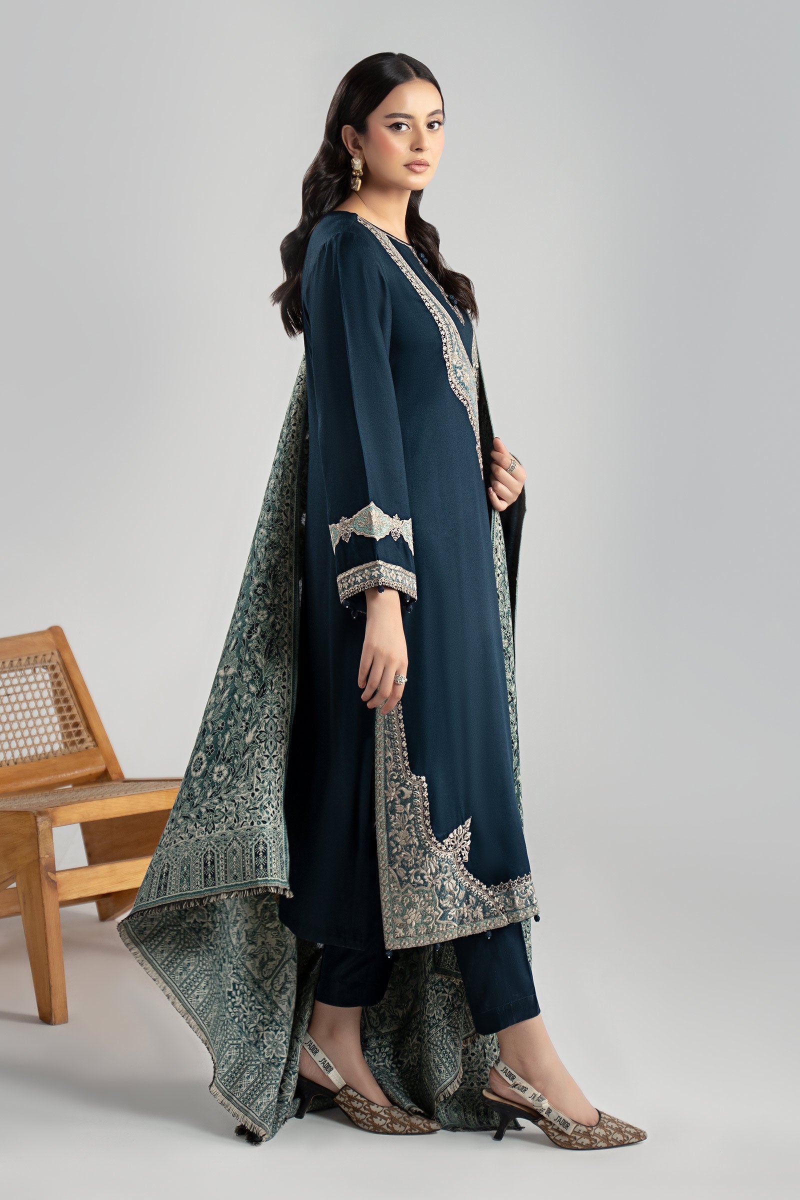 Maria B | Eid Collection 26 | 3 Piece Embroidered Marina Twill  Suit