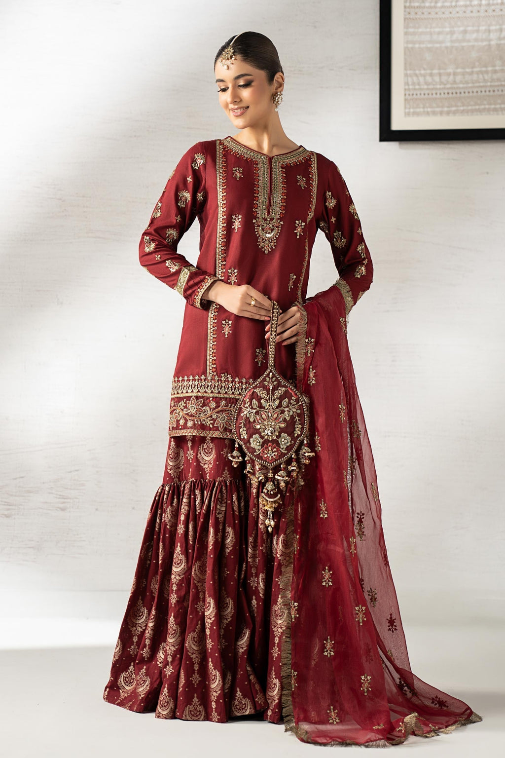 Maria B | Pre Fall 25 | DW-W24-25R1-Maroon