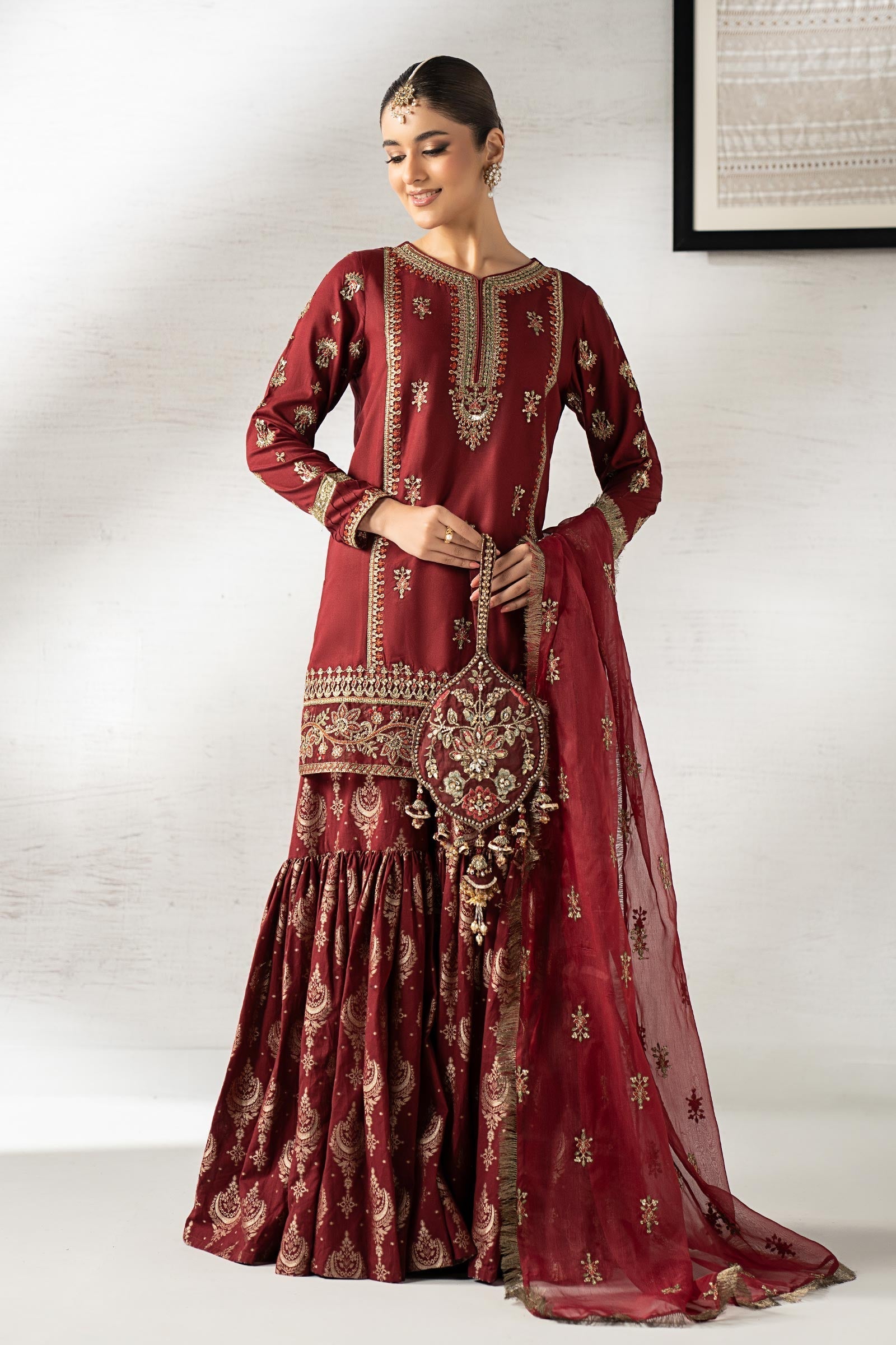 Maria B | Pre Fall 25 | DW-W24-25R1-Maroon