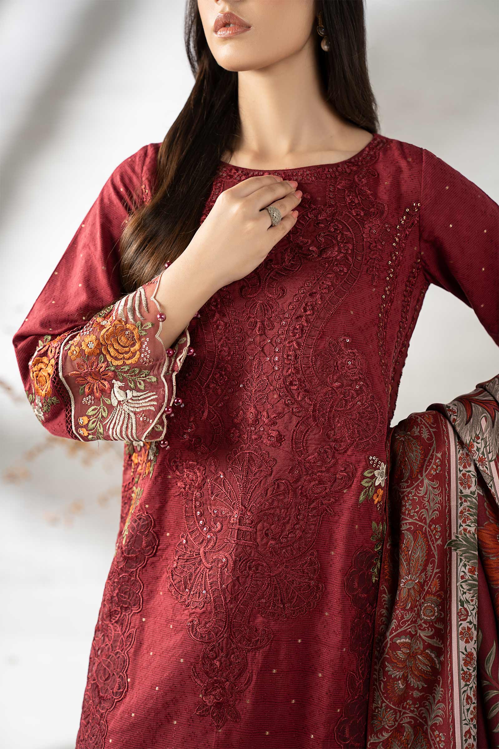 Maria B | Pre Fall 25 | DW-W25-06-Maroon